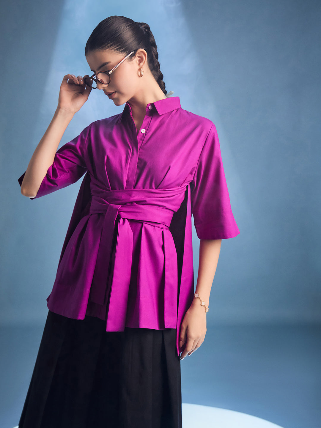 Tie Up Cape Shirt - Uptownie