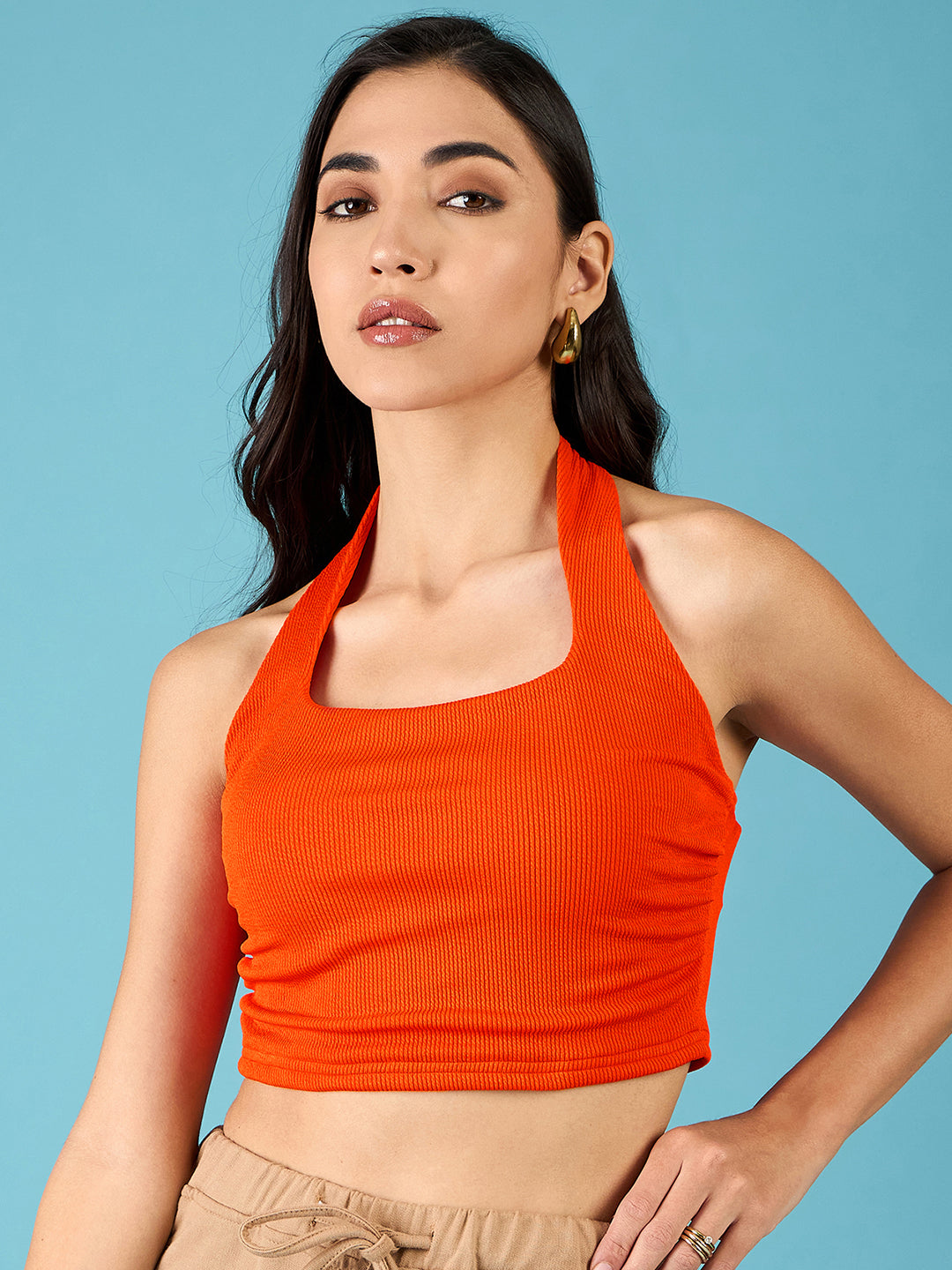Stretchable Halter Neck Top - Uptownie