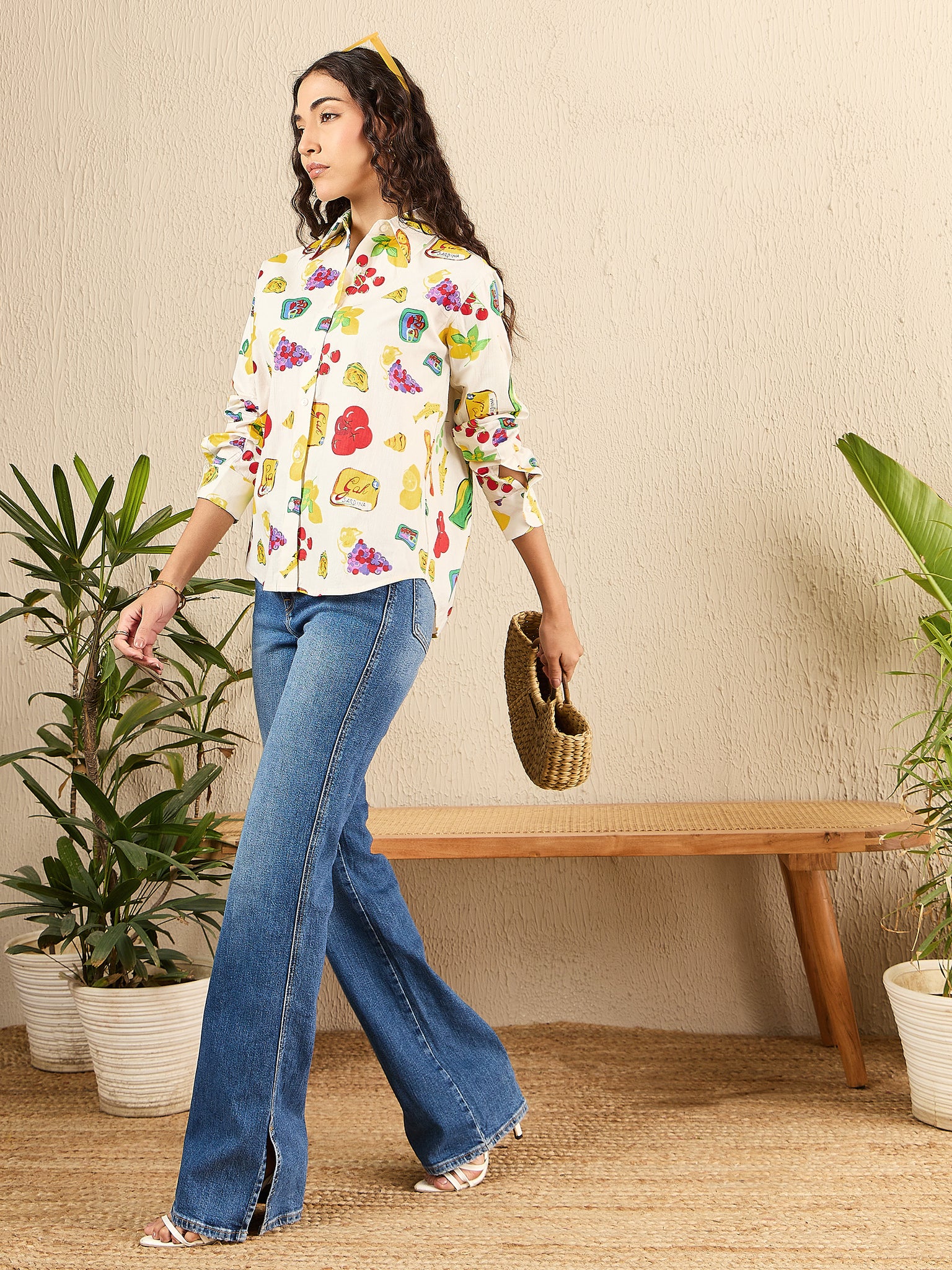 Printed Cotton Shirt - Uptownie