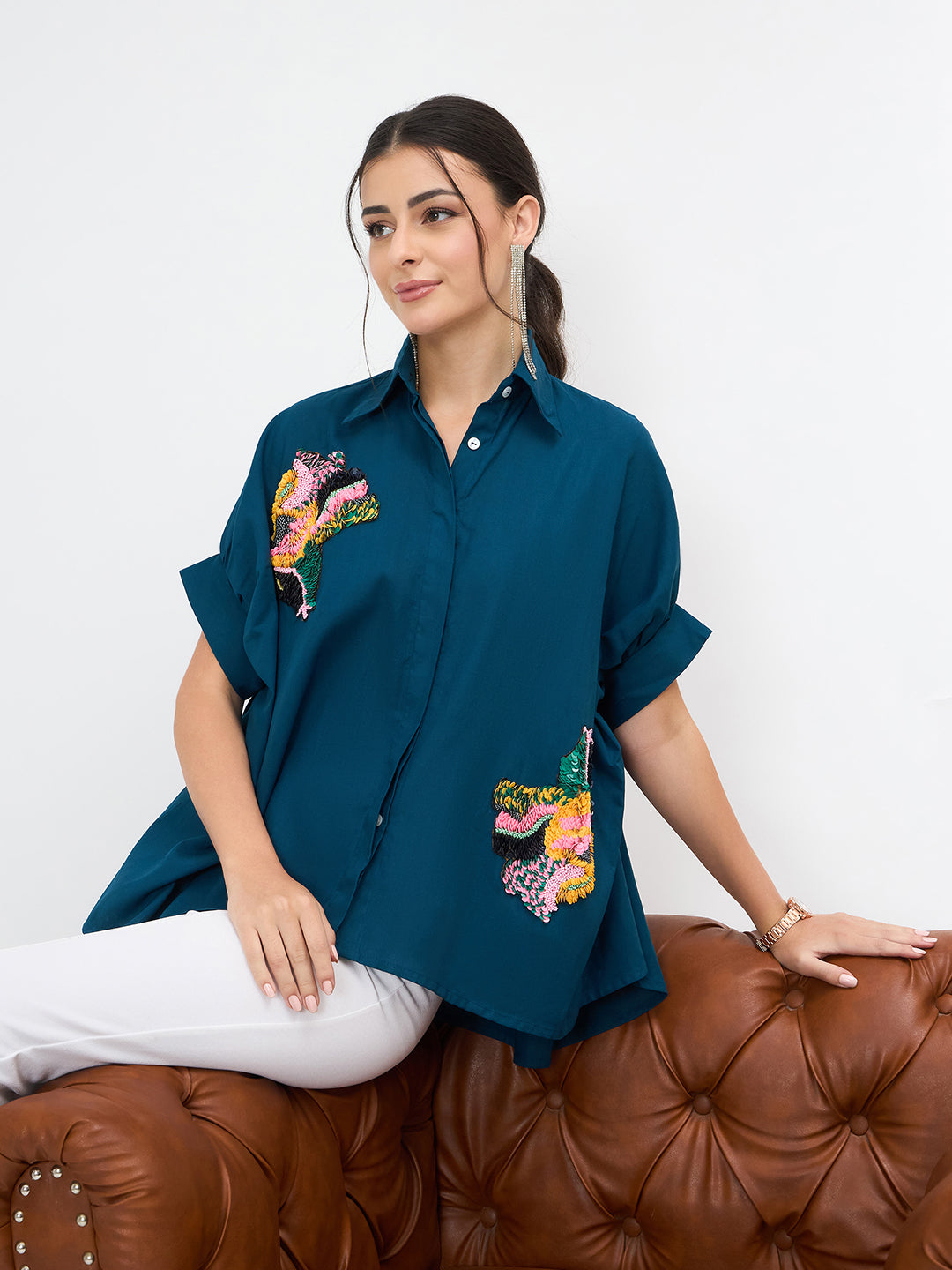 Antifit Embellished Cotton Shirt