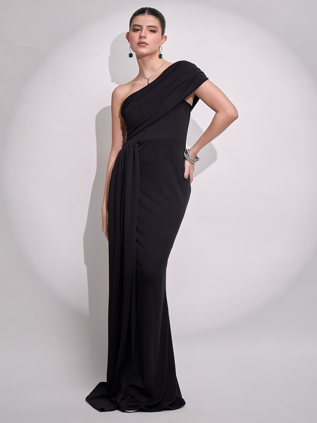 One Shoulder Maxi Dress - Uptownie