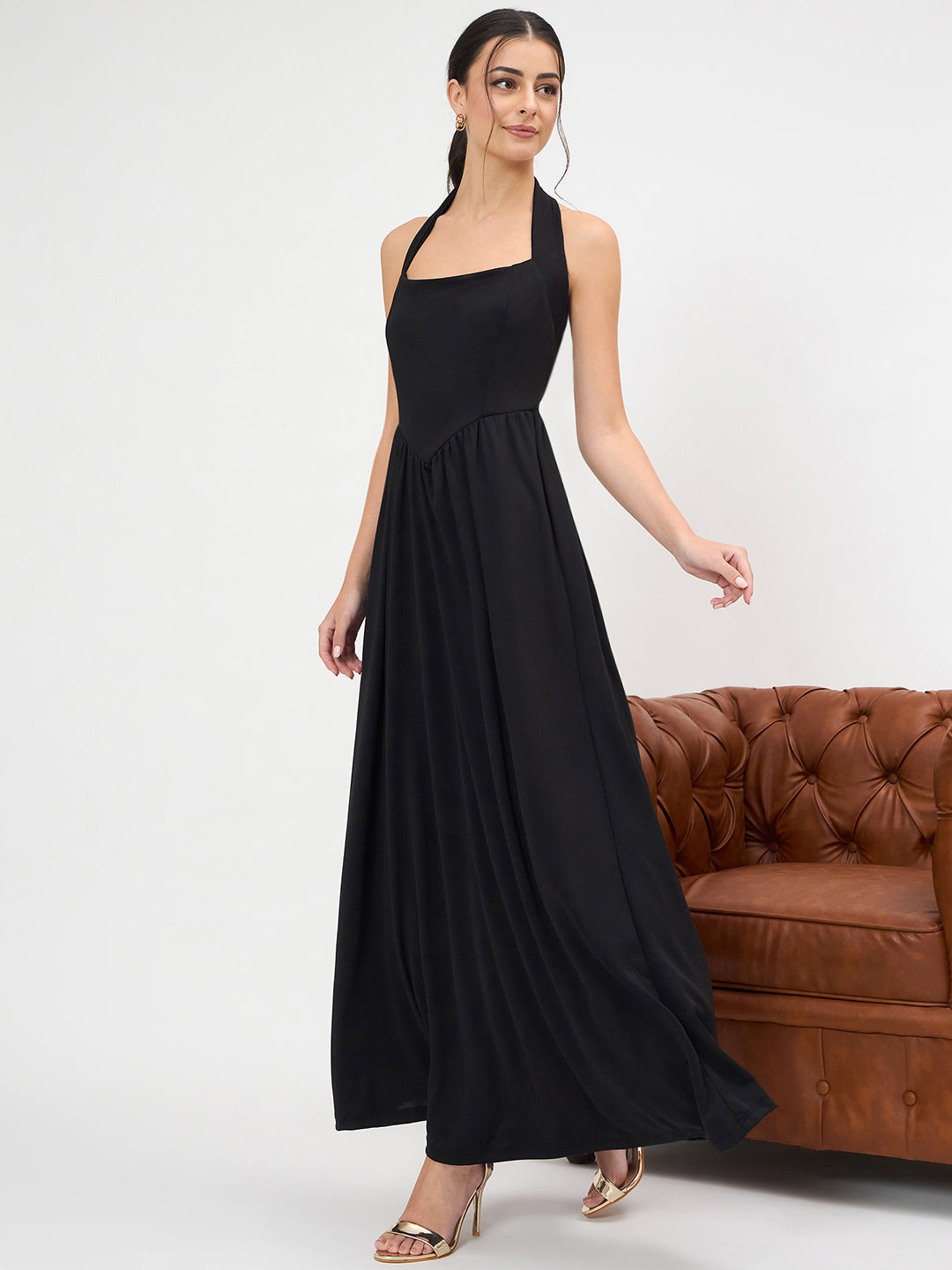 halter neck cocktail dresses australia Alice Burgundy Halter Neck Mini Dress main image 0