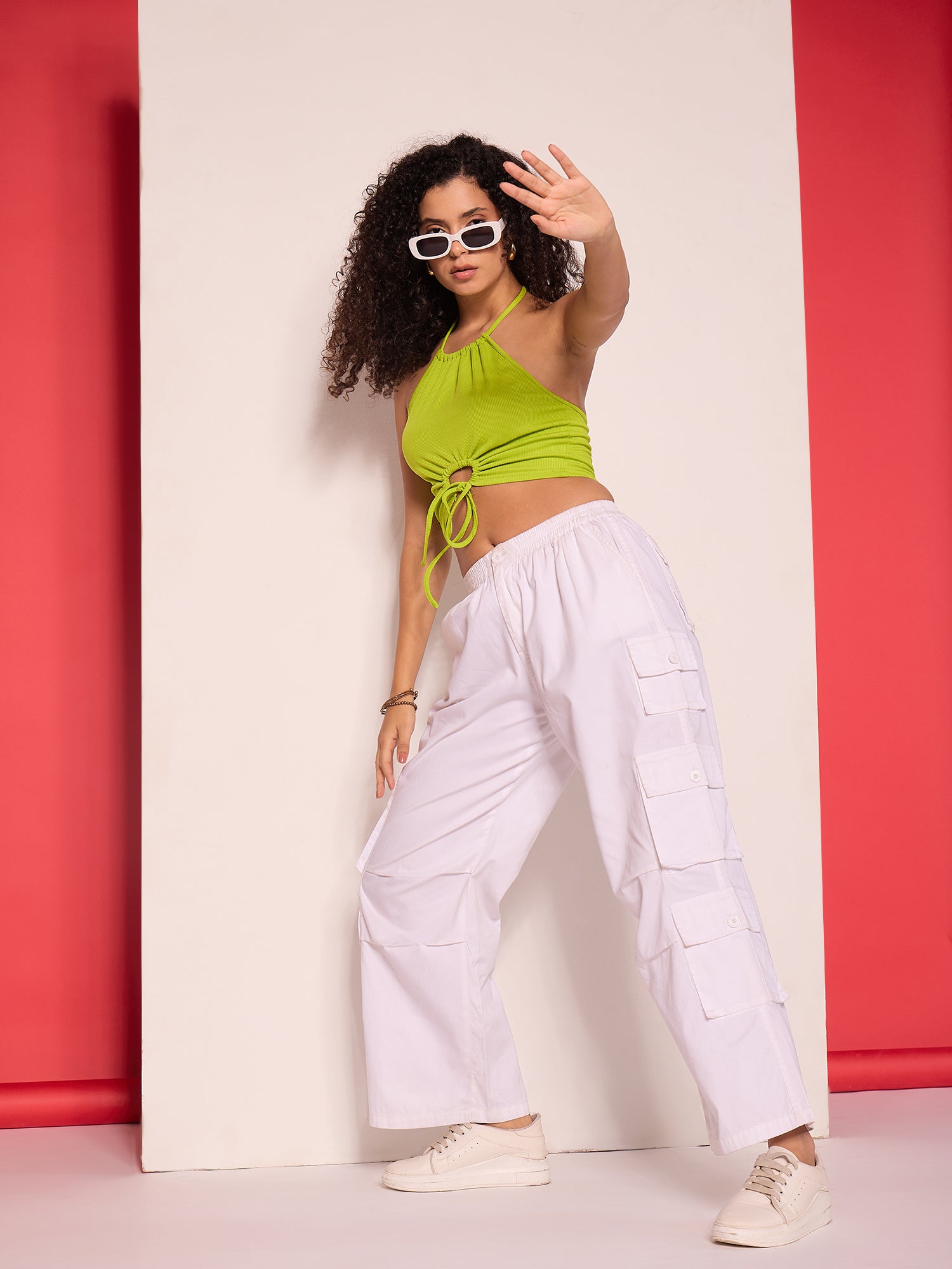 Halter Strappy Cutout Ribbed Top - Uptownie