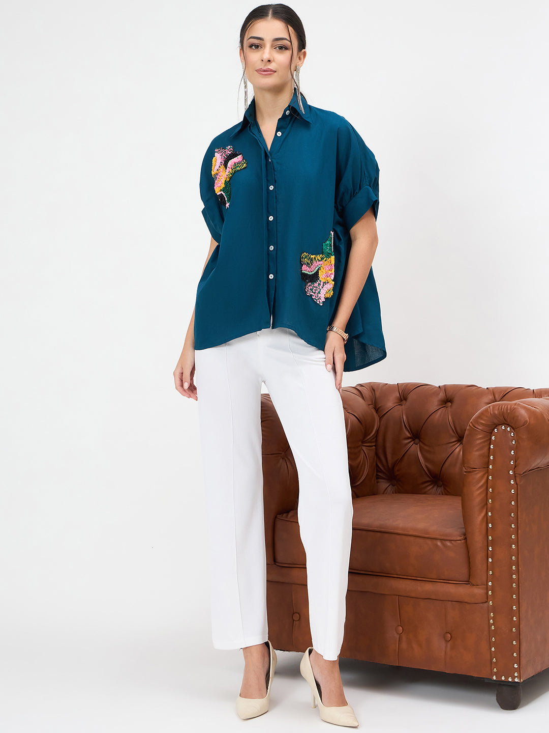 Antifit Embellished Cotton Shirt