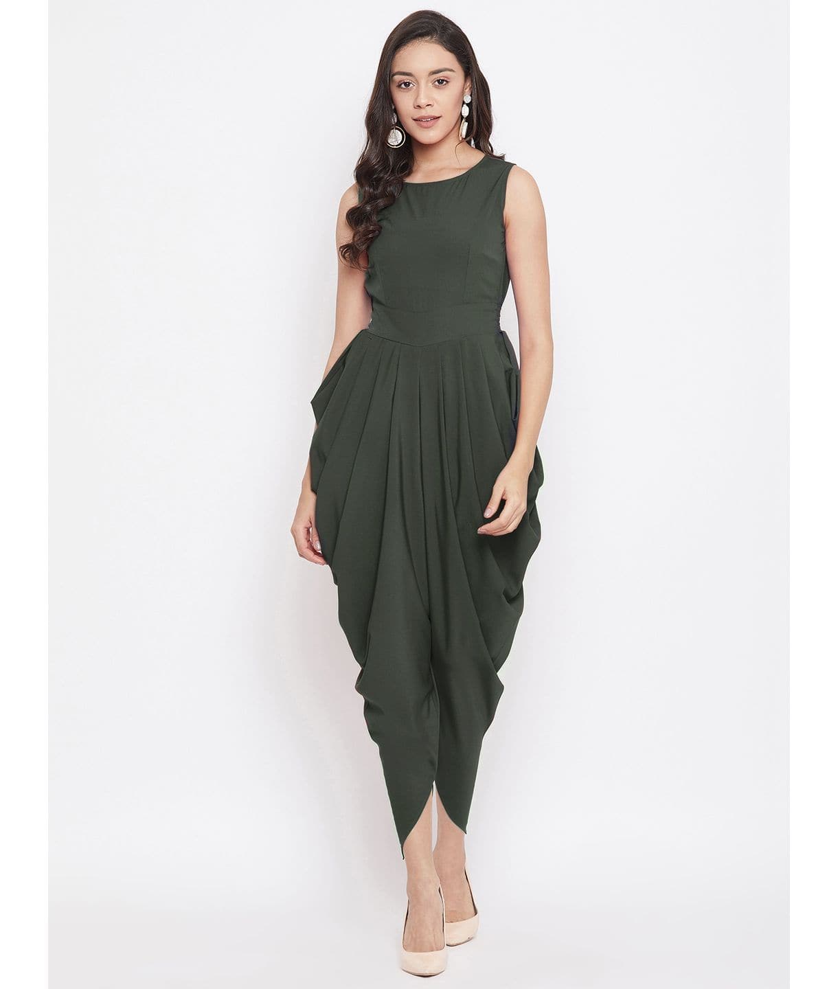 Elasticated Ethnic Dhoti Jumpsuit - Uptownie