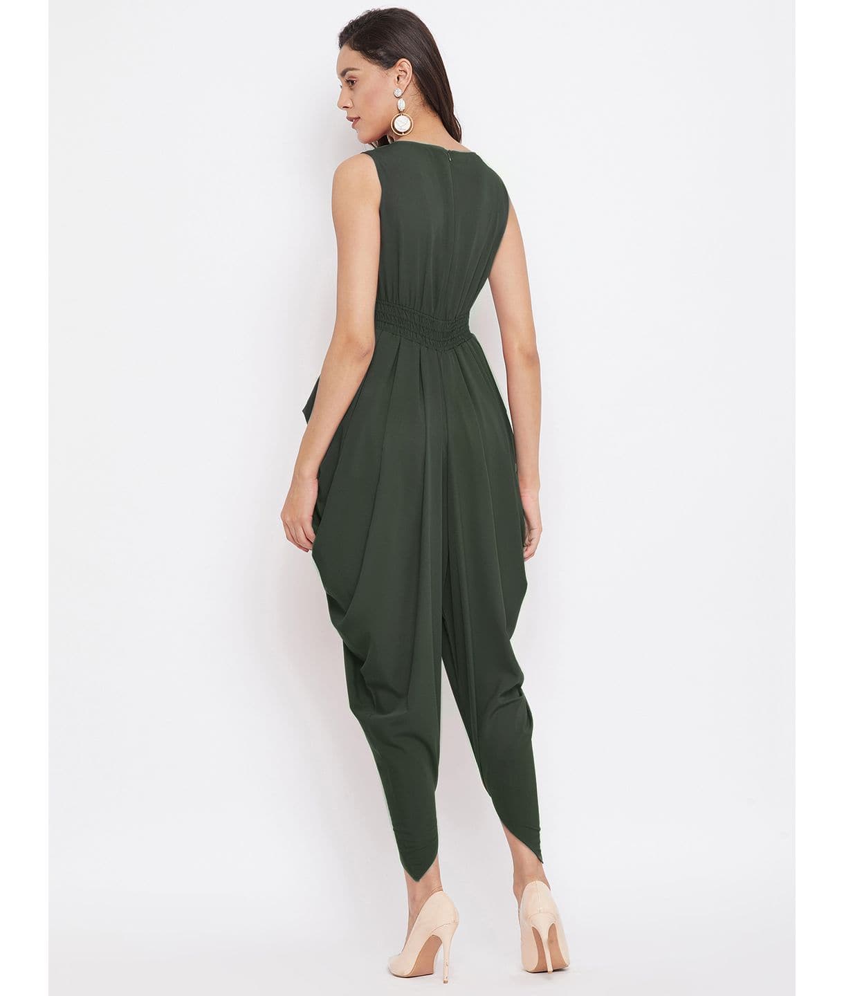 Plus Elasticated Ethnic Dhoti Jumpsuit - Uptownie