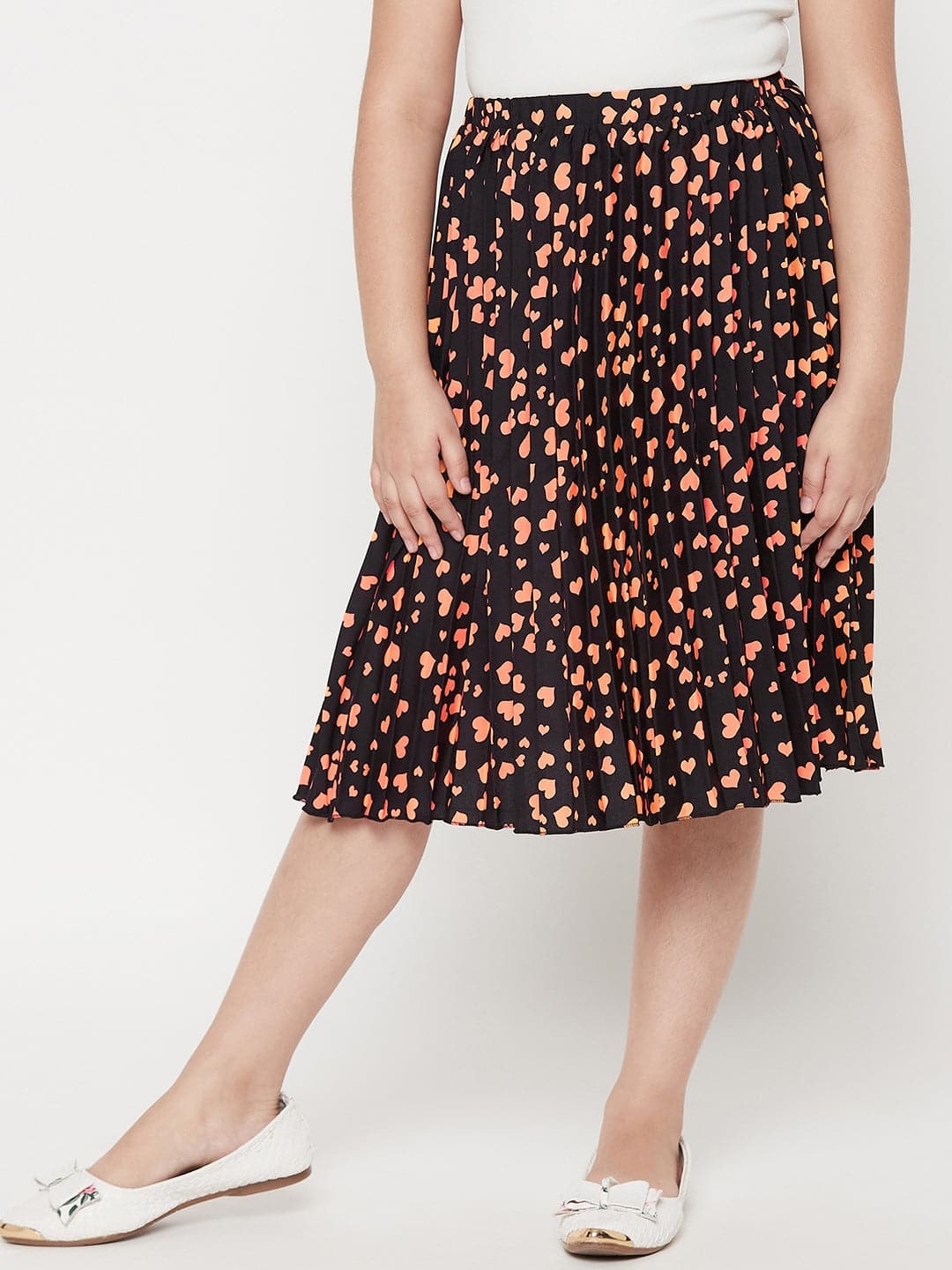 Printed Pleated Skirt for Girls - Uptownie