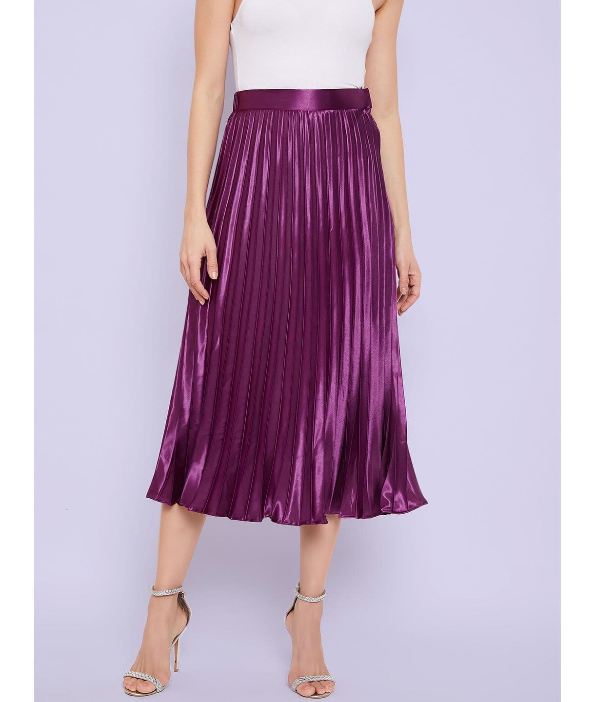 Pleated Midi Skirt - Uptownie