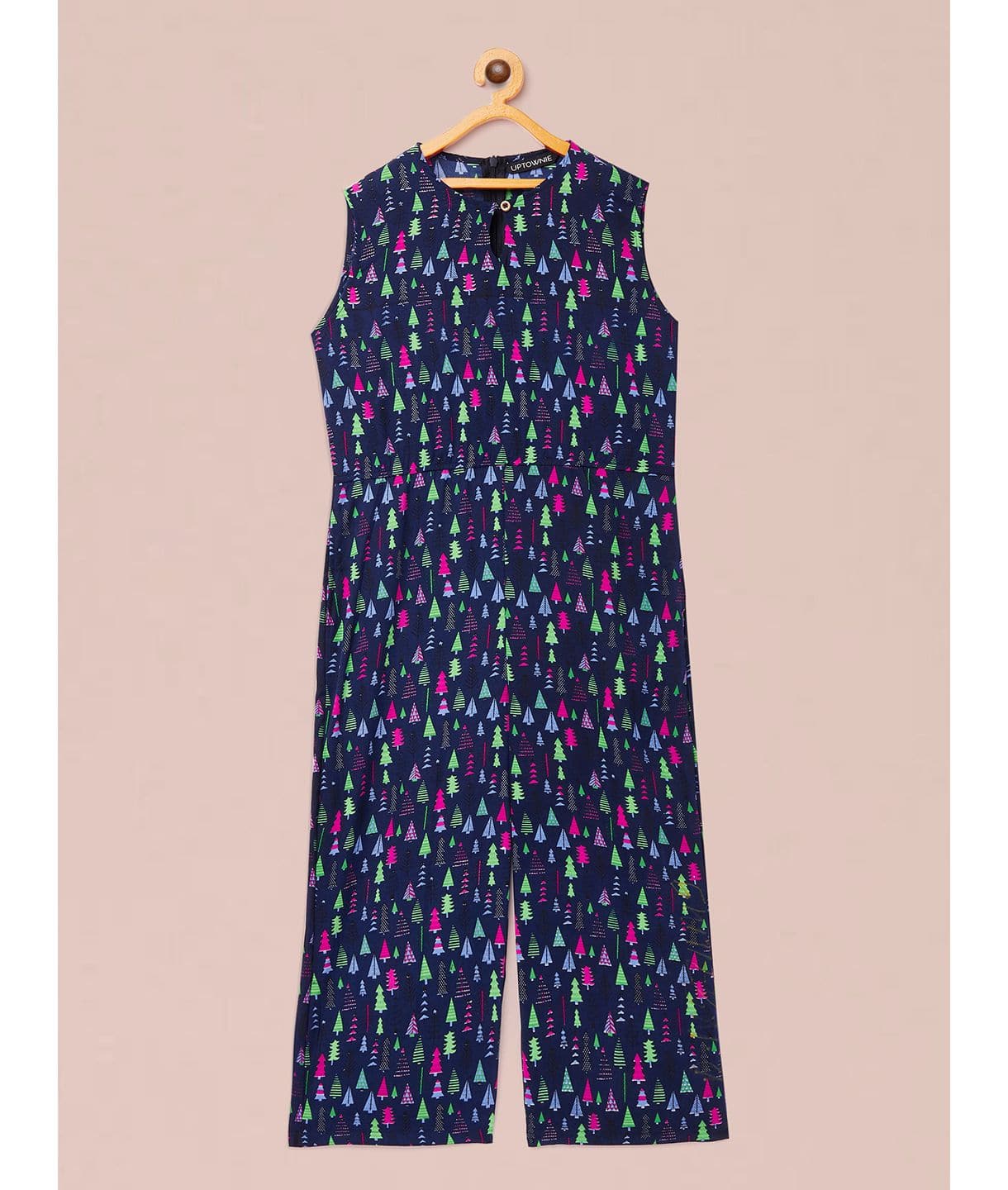 Elasticated key-hole Jumpsuit for Girls - Uptownie