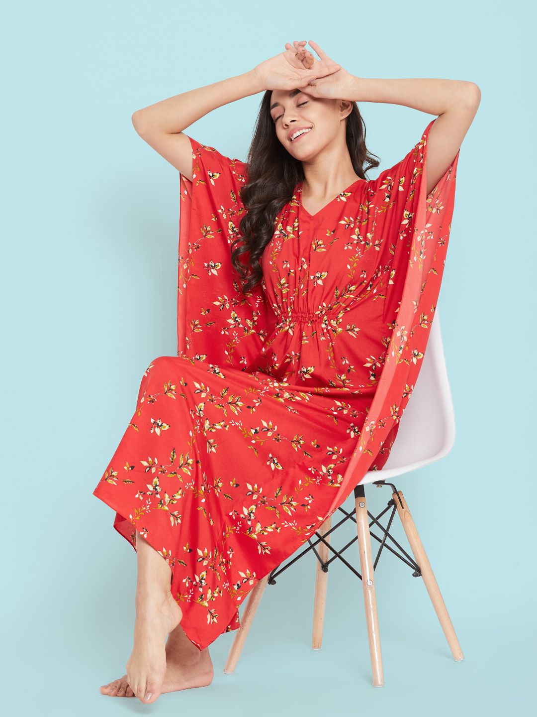 Comfortable Printed Kaftan/Nightie - Uptownie
