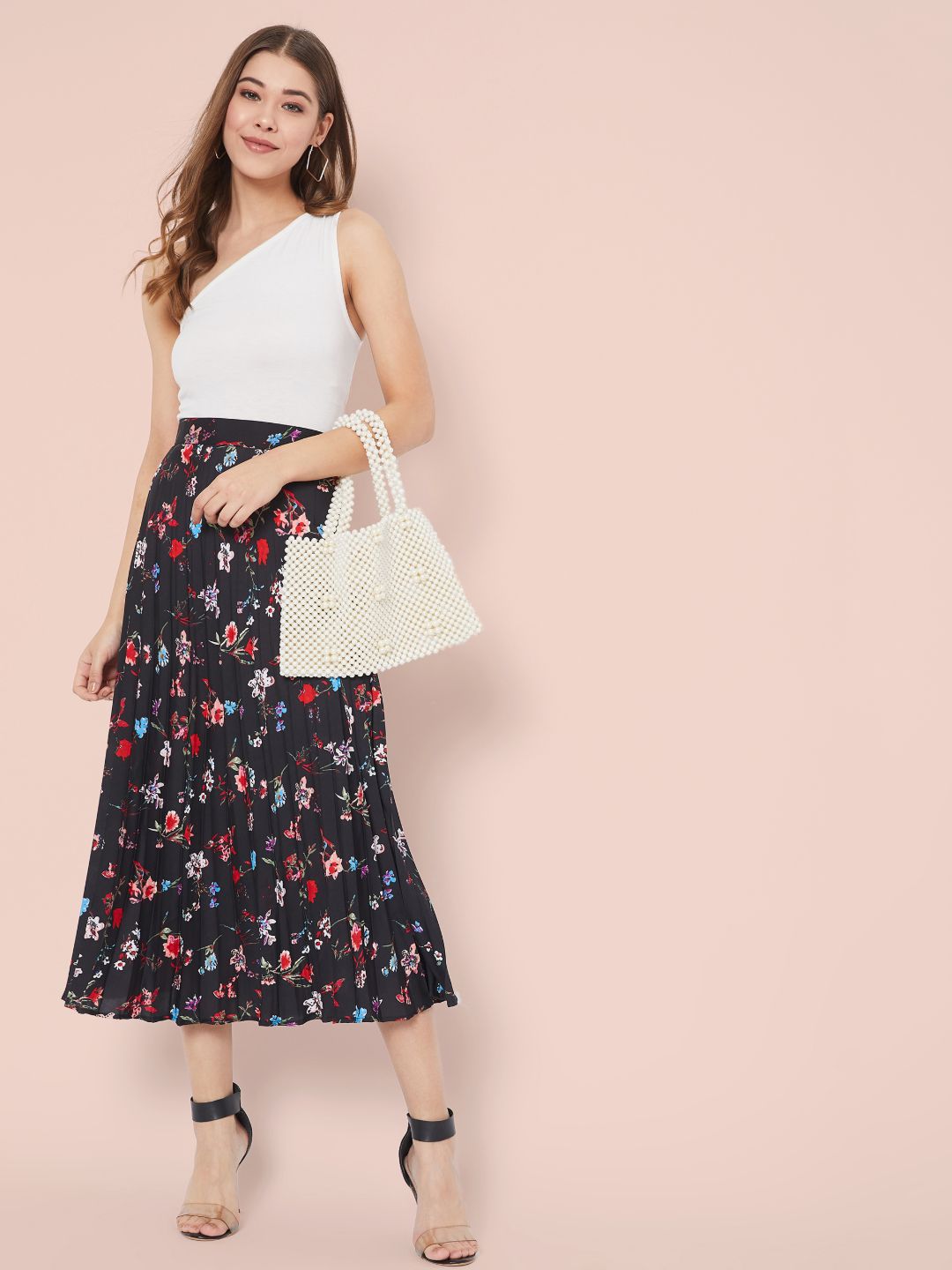 Pleated Midi Skirt - Uptownie