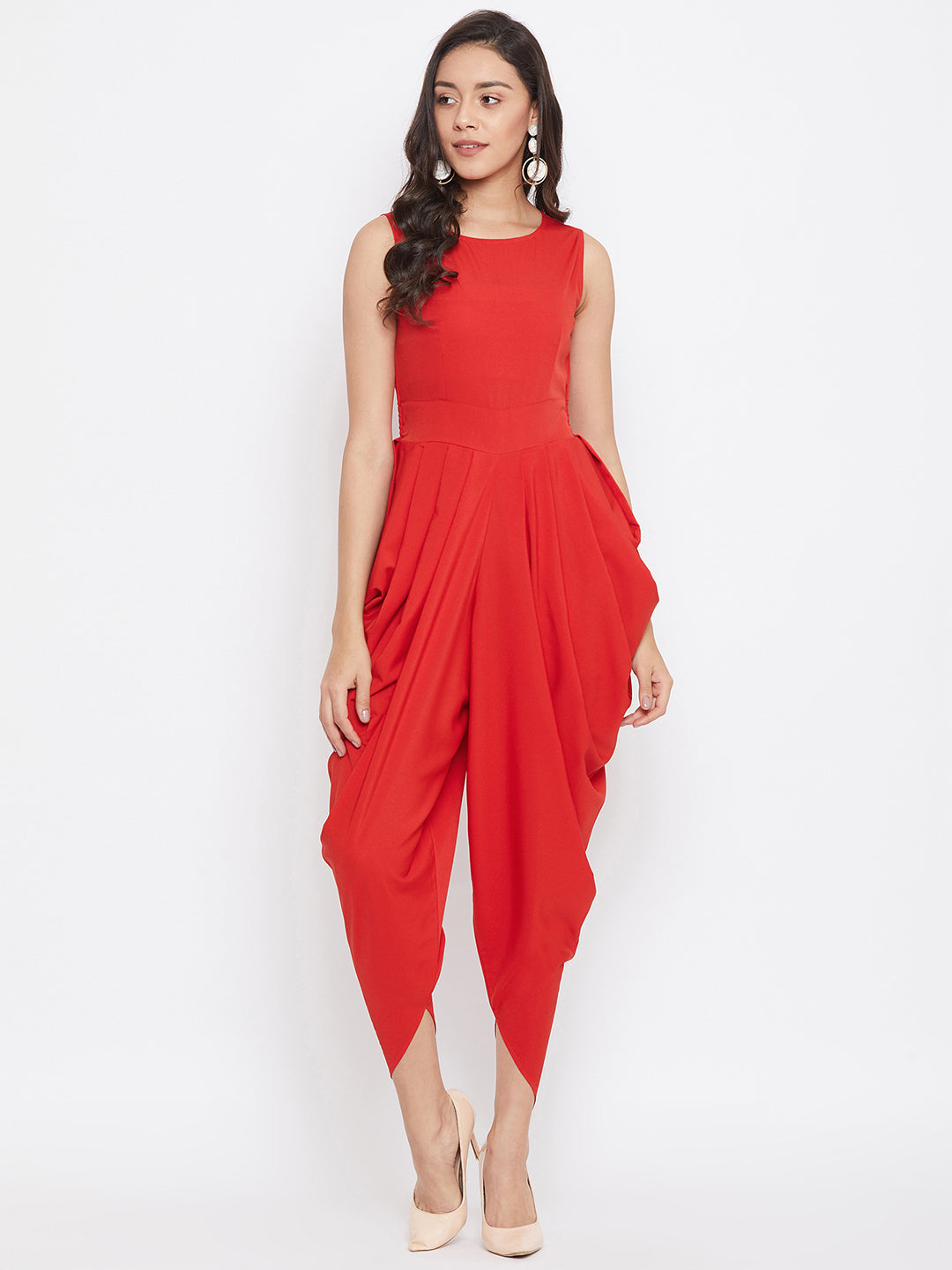Elasticated Ethnic Dhoti Jumpsuit - Uptownie
