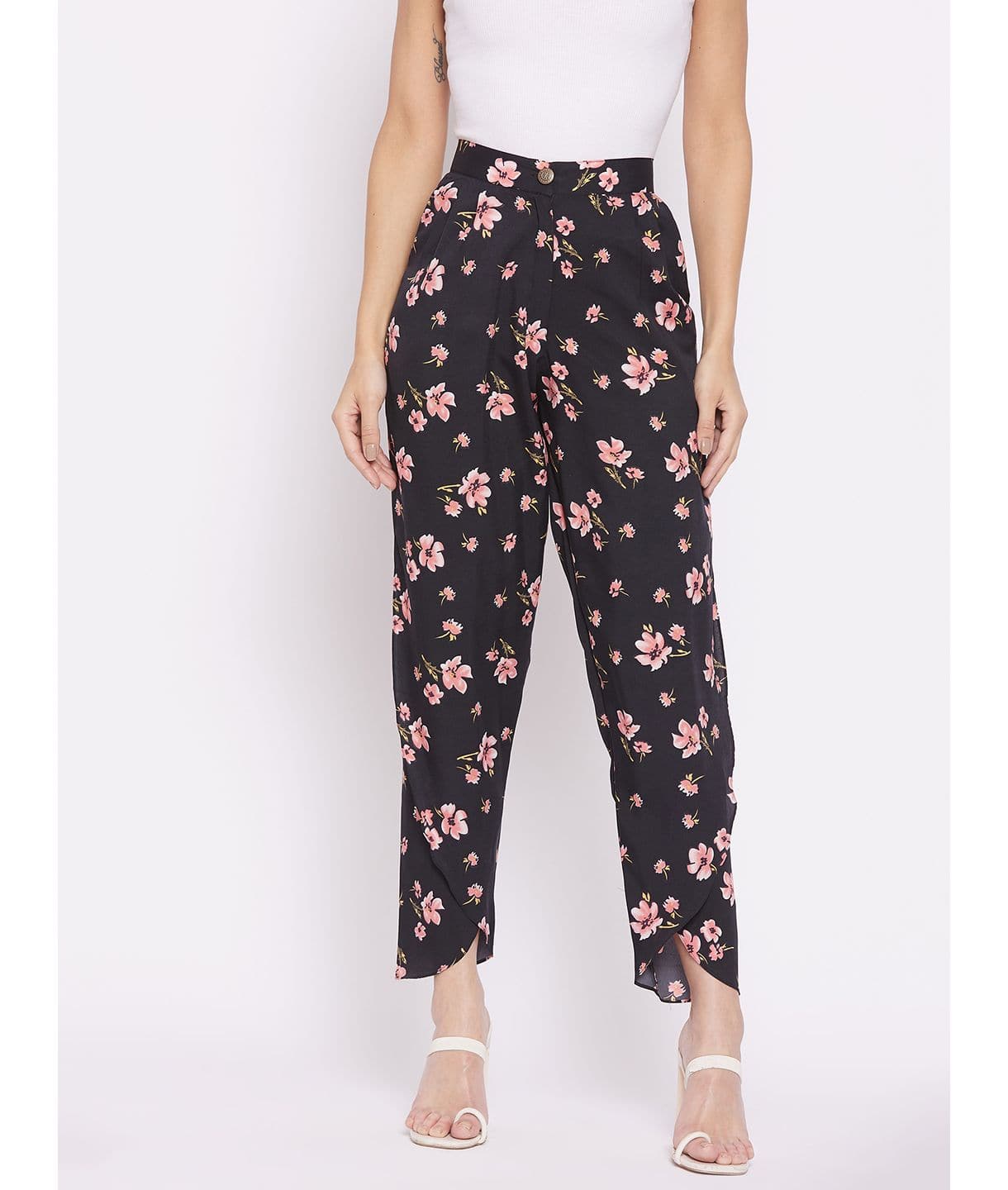 Adjustable Crepe Tulip Pants - Uptownie
