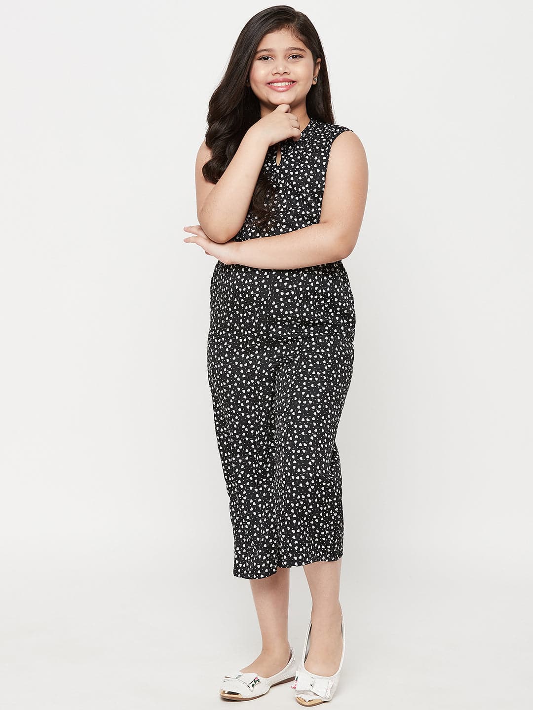 Elasticated key-hole Jumpsuit for Girls - Uptownie