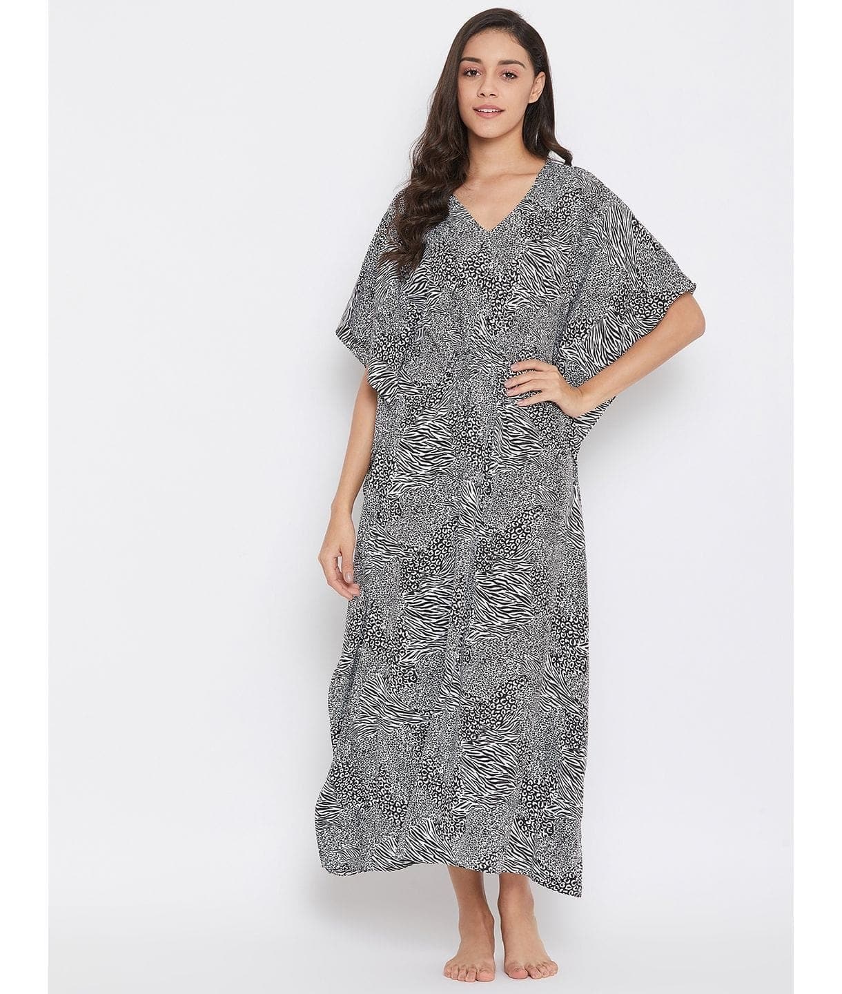 Comfortable Printed Kaftan/Nightie. - Uptownie
