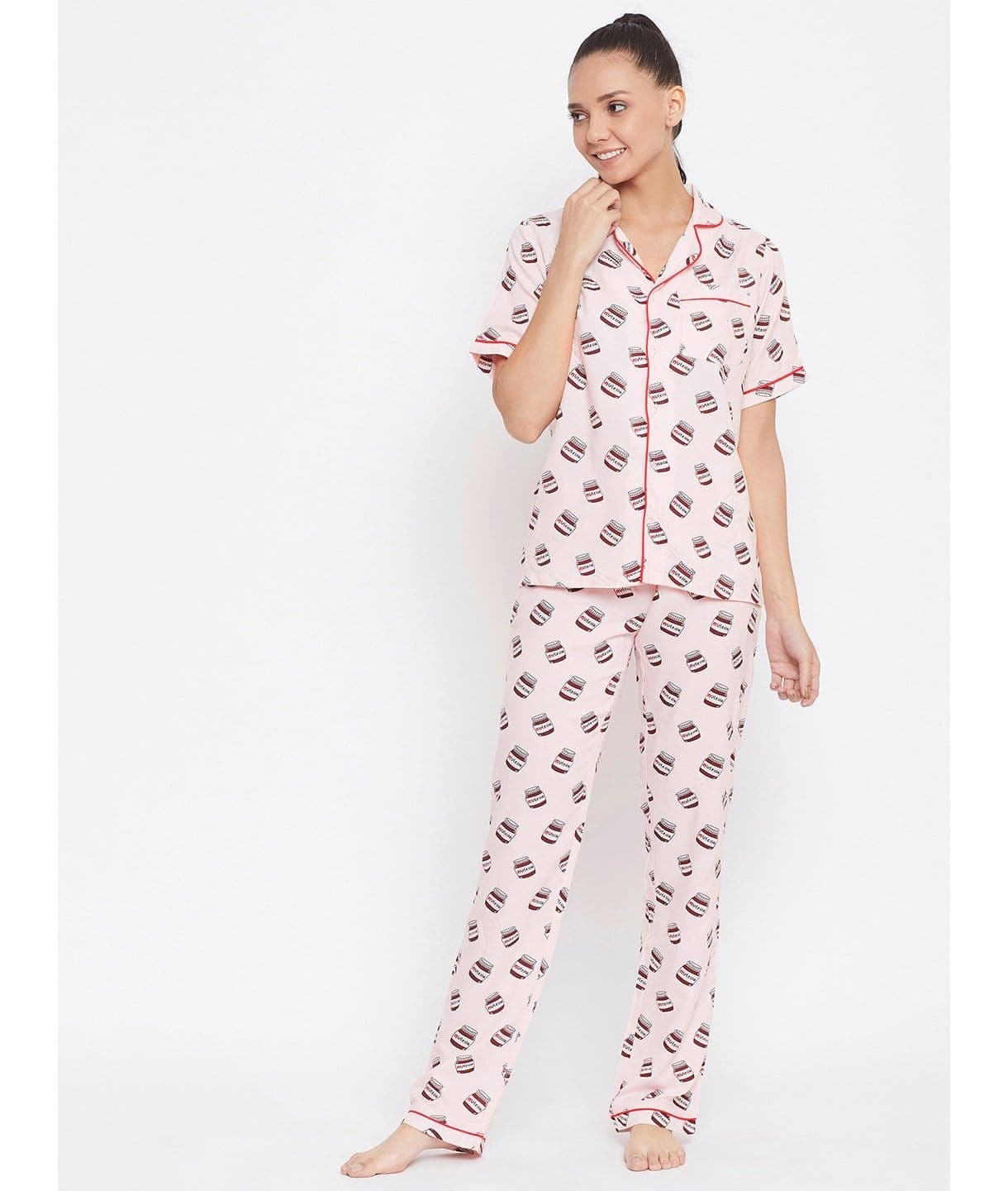 Printed Cotton Night Suit - Uptownie