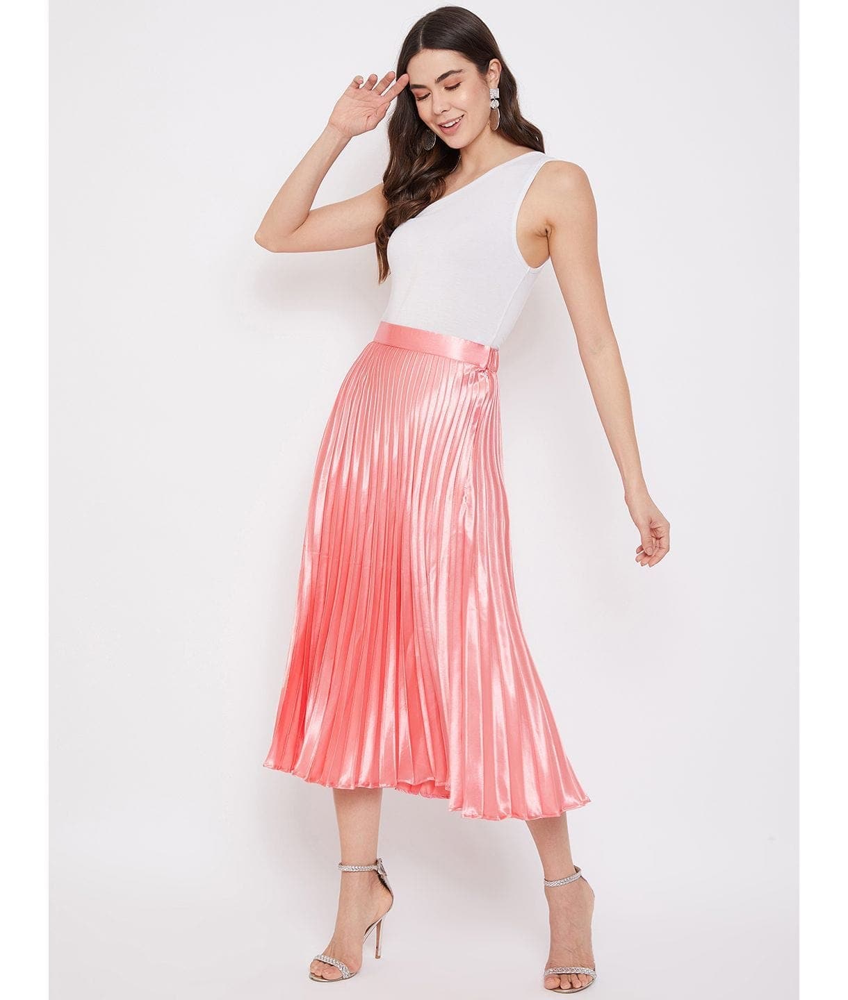 Pleated Midi Skirt - Uptownie