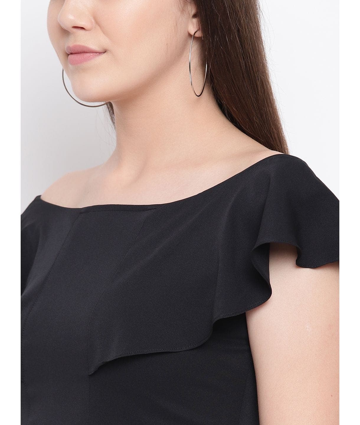Flared Ruffle Maxi Gown - Uptownie