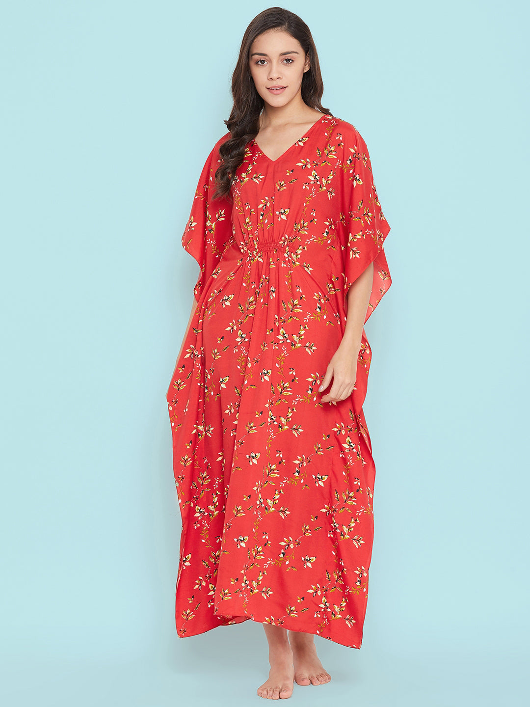 Comfortable Printed Kaftan/Nightie. - Uptownie