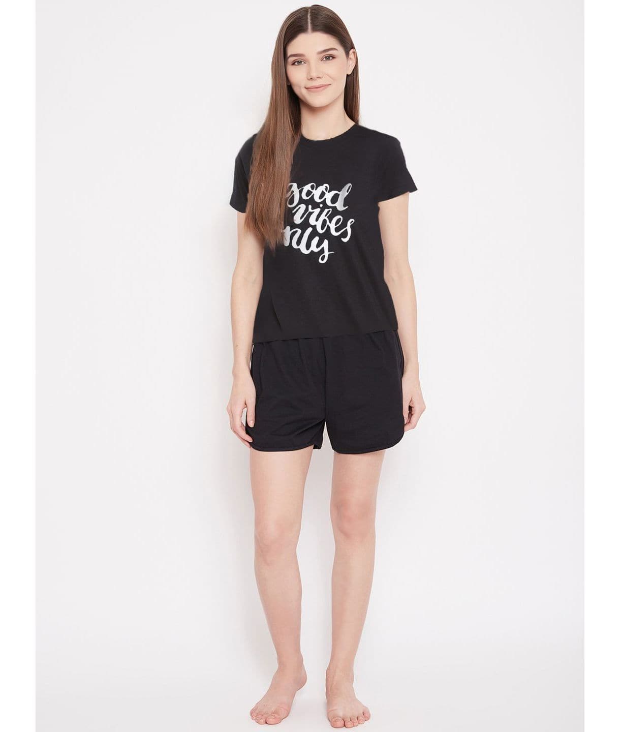 Cotton T-shirt and Shorts Set - Uptownie