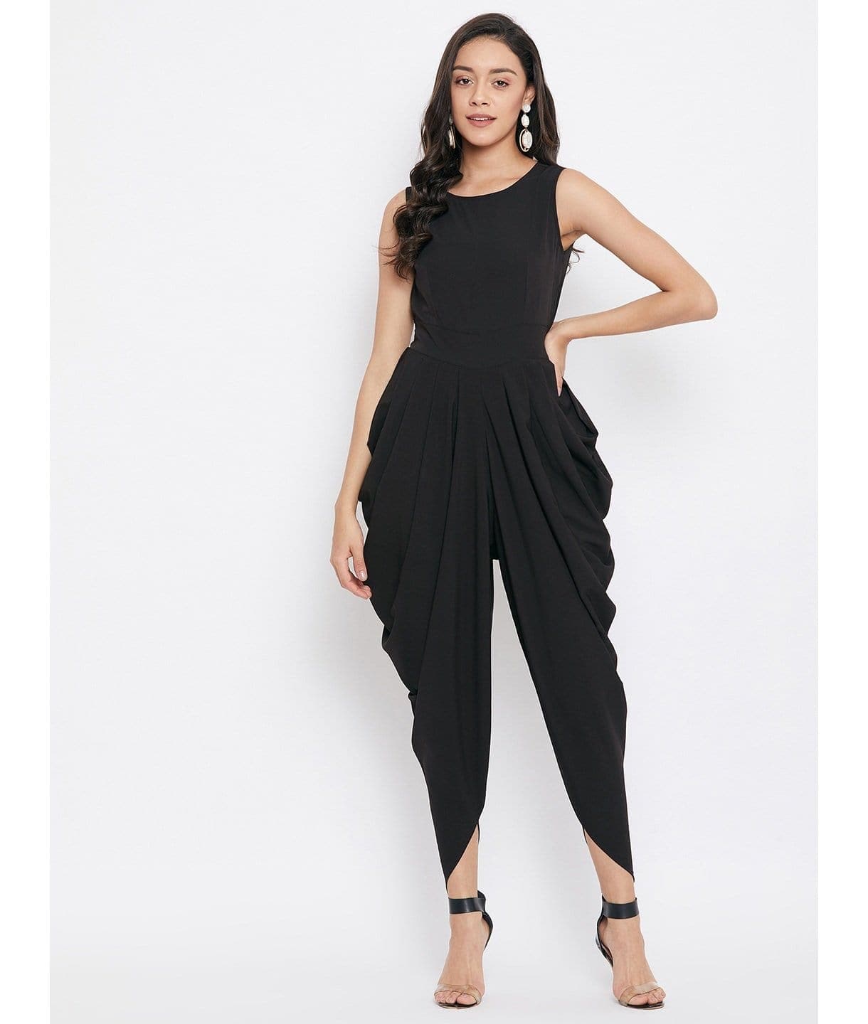 Plus Elasticated Ethnic Dhoti Jumpsuit - Uptownie