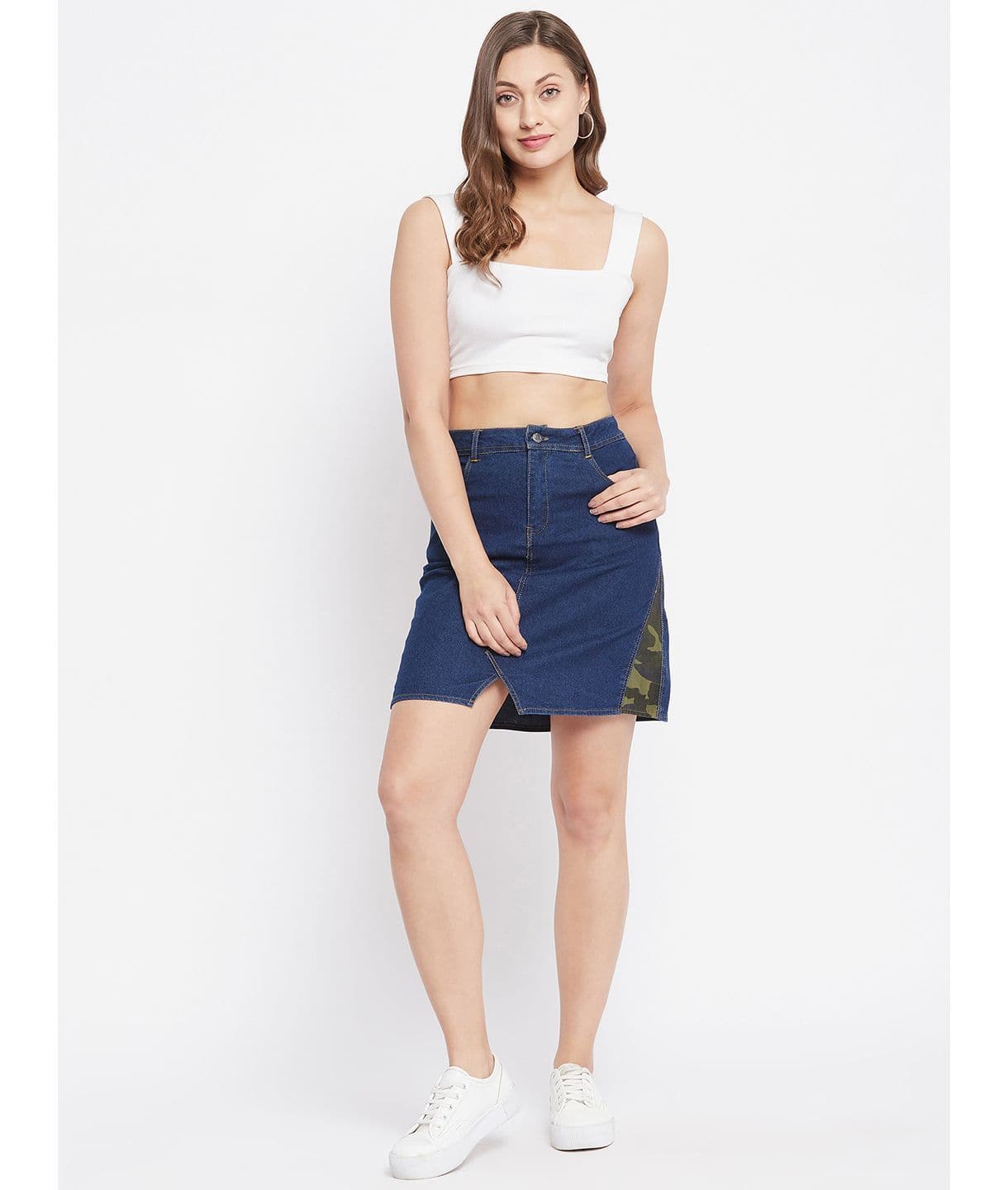 ANDMARY】Heart hip denim skirt