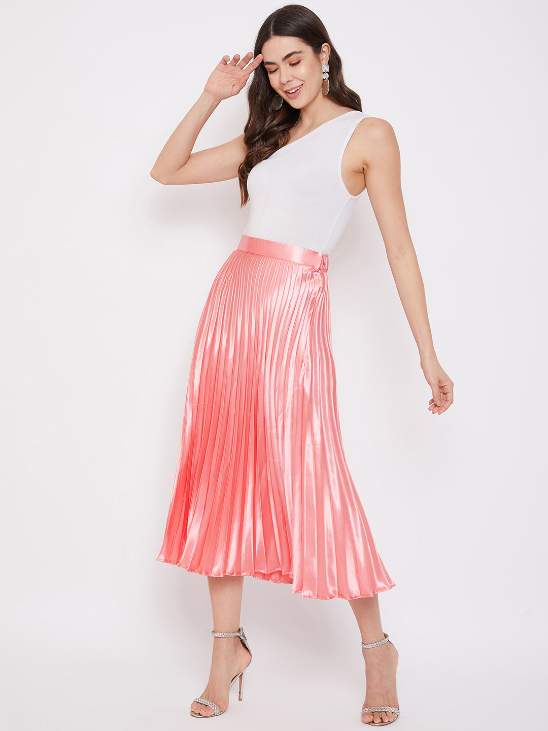 Pleated Midi Skirt - Uptownie