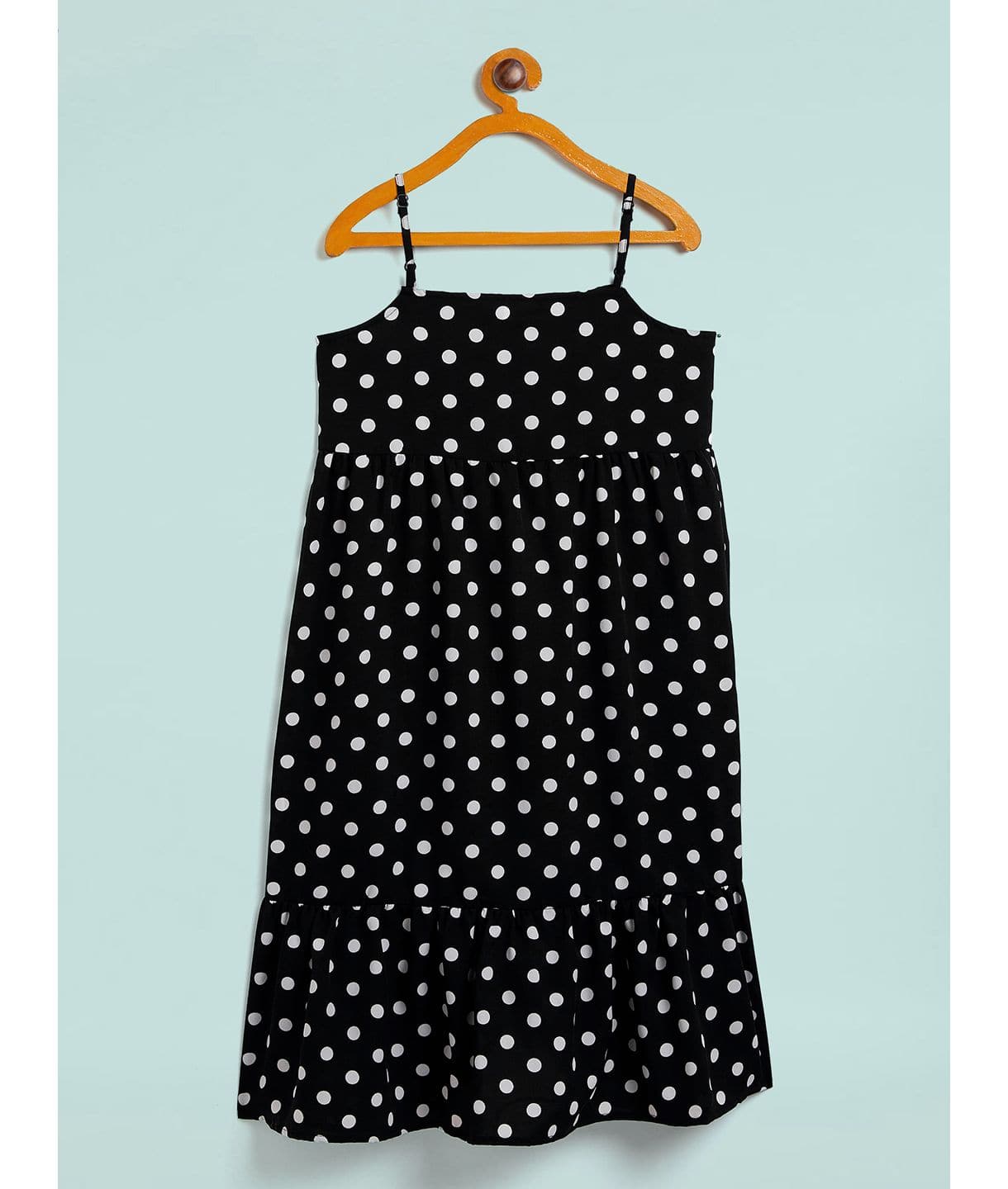 Polka  Printed  Sleeveless Dress for Girls - Uptownie