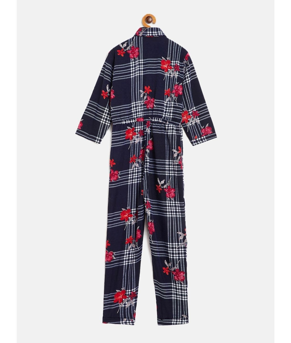 Floral Roll-up Jumpsuit for Girls - Uptownie