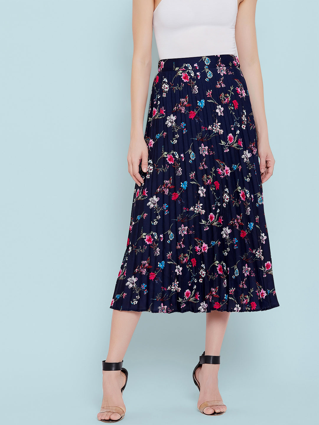 Pleated Midi Skirt - Uptownie