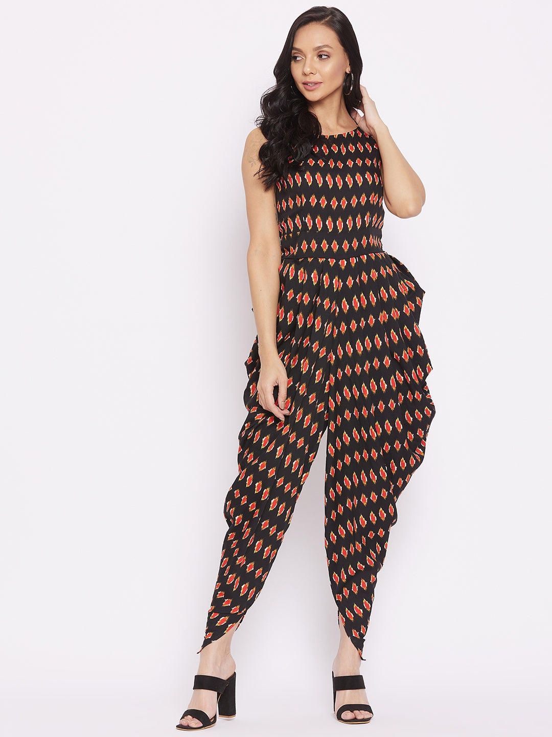 Elasticated Ethnic Dhoti Jumpsuit - Uptownie