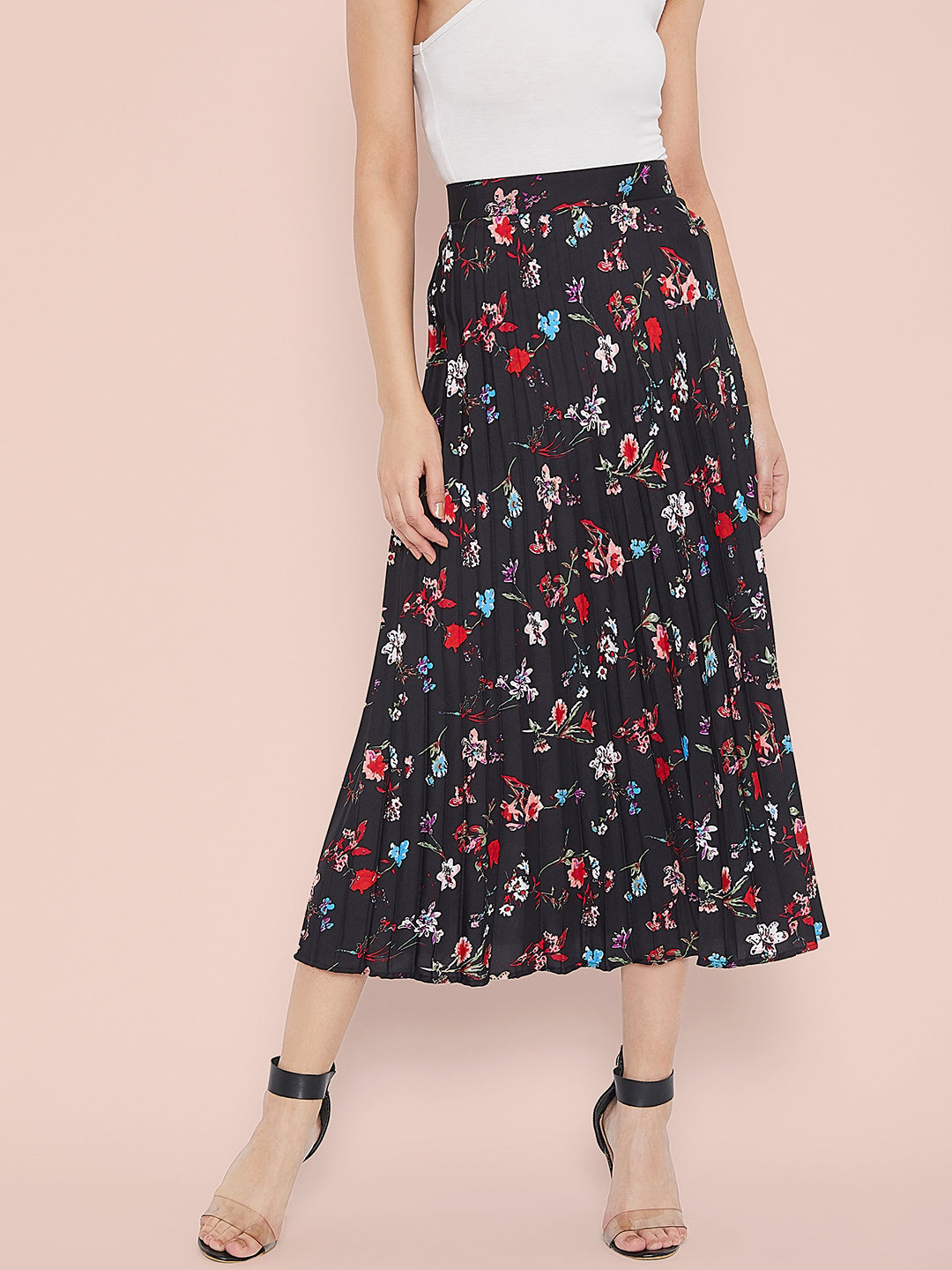 Pleated Midi Skirt - Uptownie