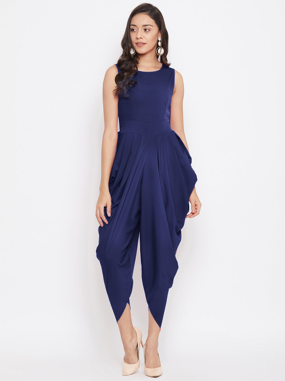 Elasticated Ethnic Dhoti Jumpsuit - Uptownie