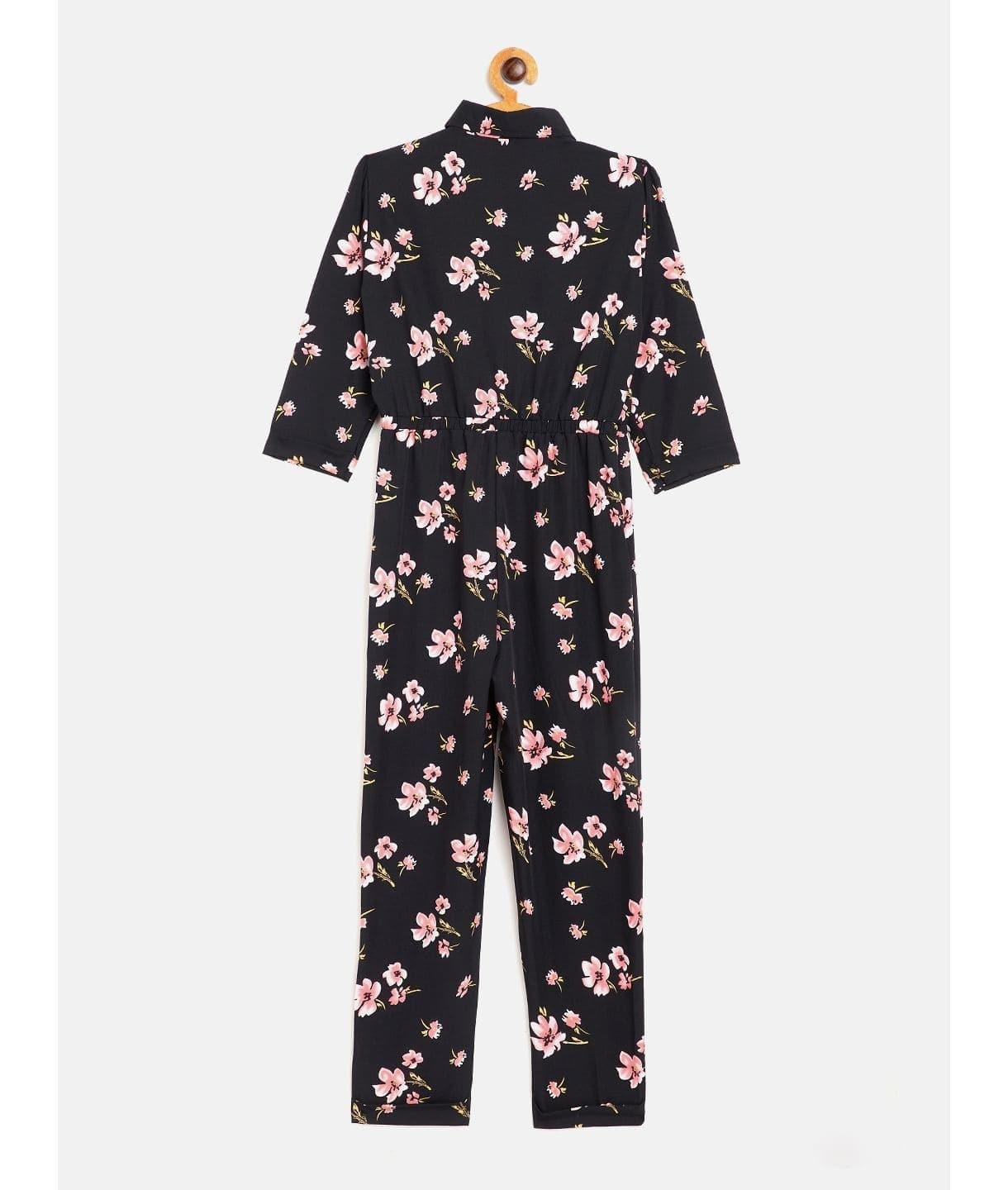Floral Roll-up Jumpsuit for Girls - Uptownie