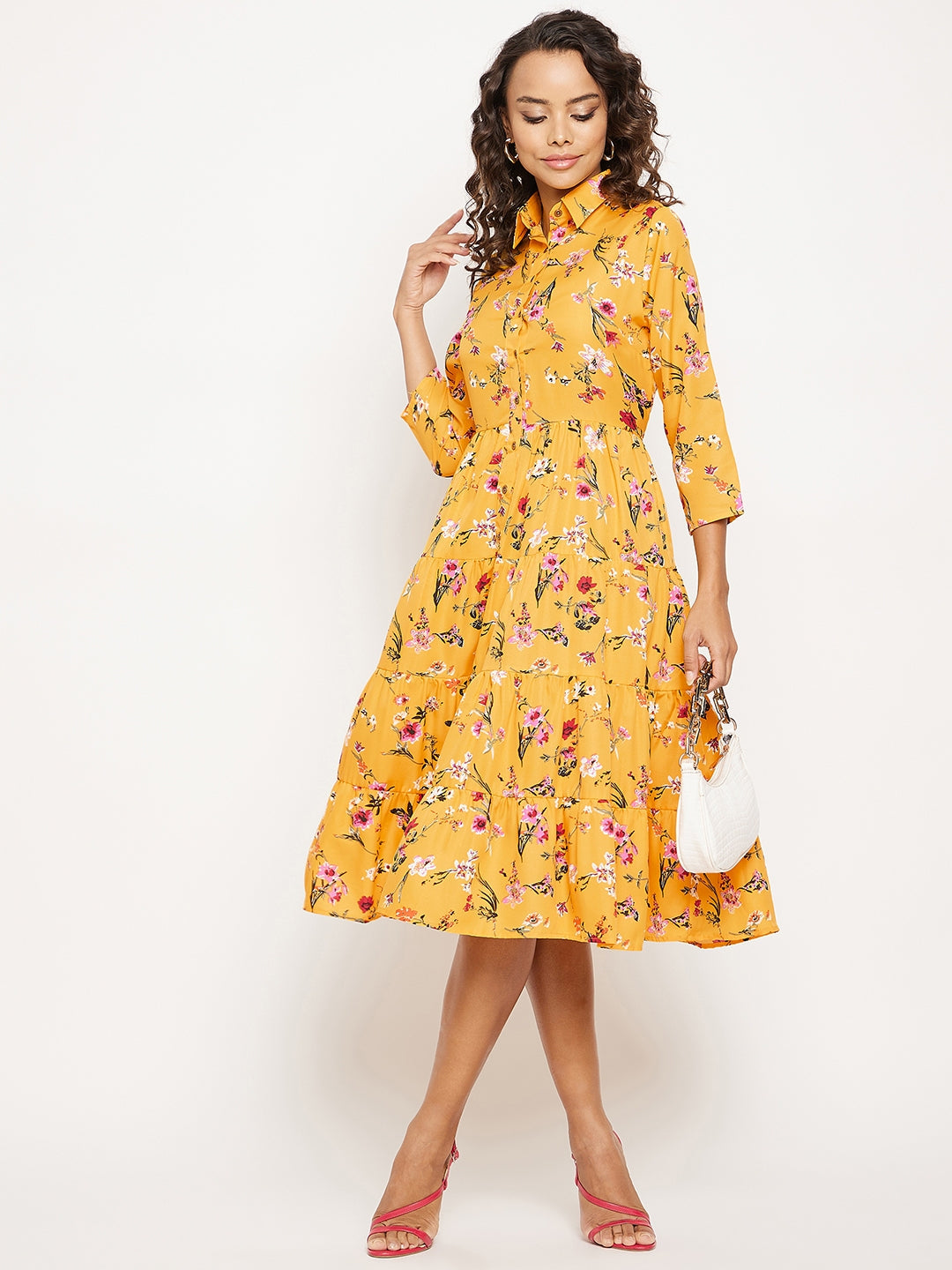 Printed Fit & Flare Skater Dress - Uptownie