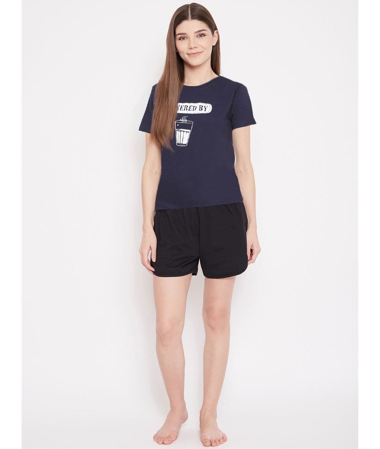 Cotton T-shirt and Shorts Set - Uptownie