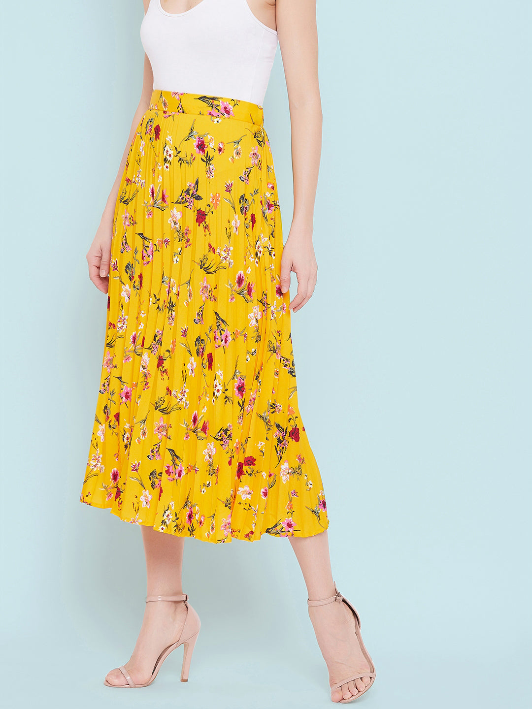 Pleated Midi Skirt - Uptownie