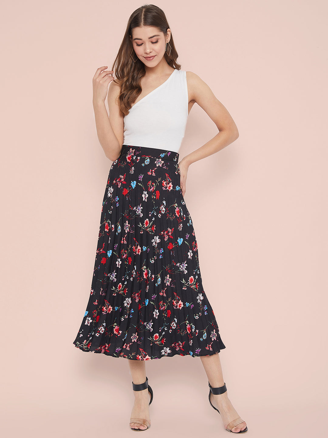 Pleated Midi Skirt - Uptownie