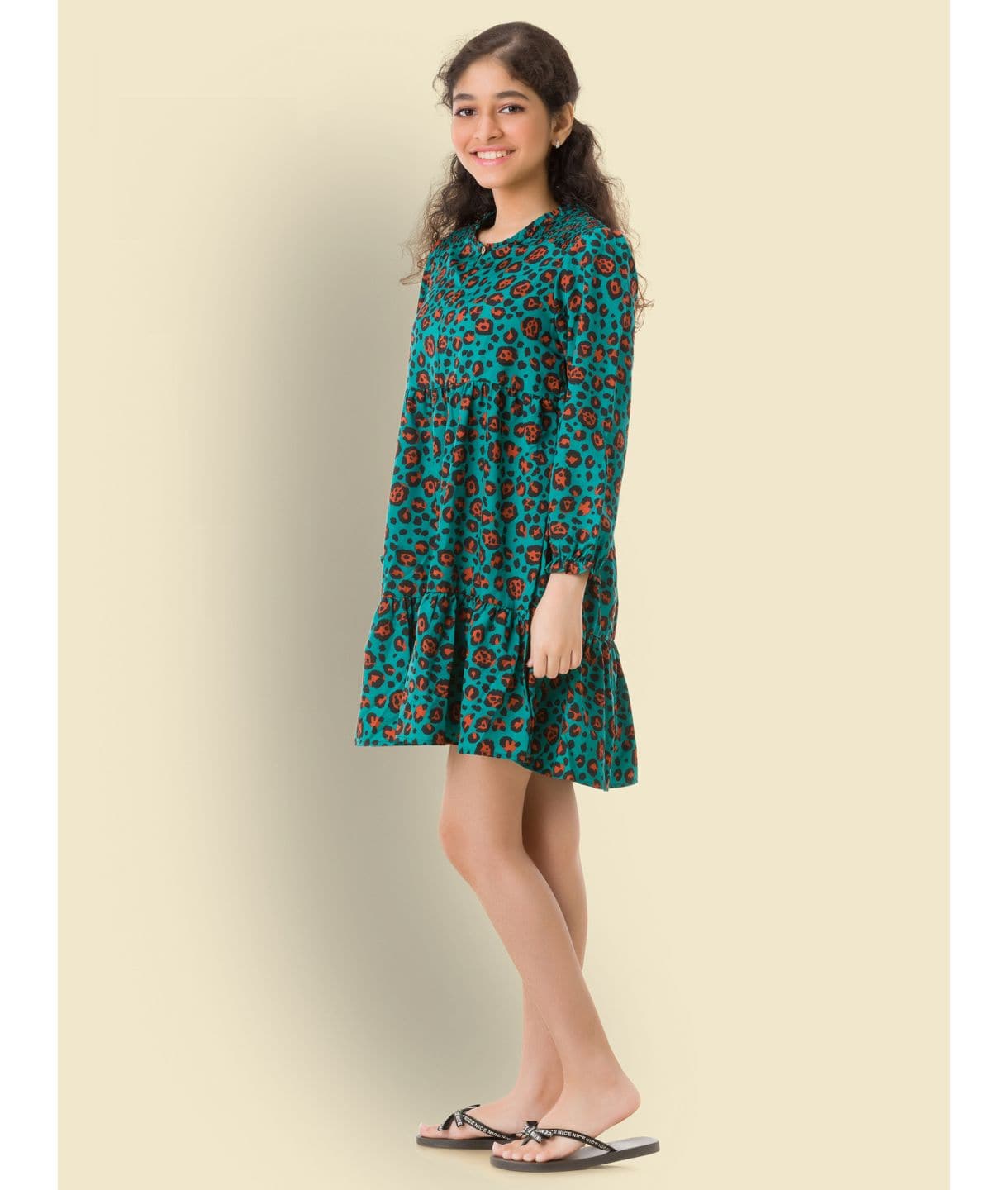 Cotton 3/4th Sleeves Dress for Girls - Uptownie