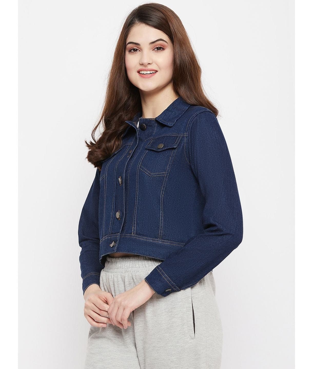 Lightweight Denim Jacket With Back Embroidery - Uptownie