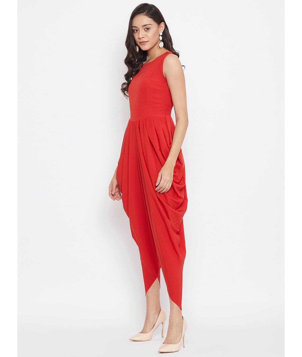 Elasticated Ethnic Dhoti Jumpsuit - Uptownie