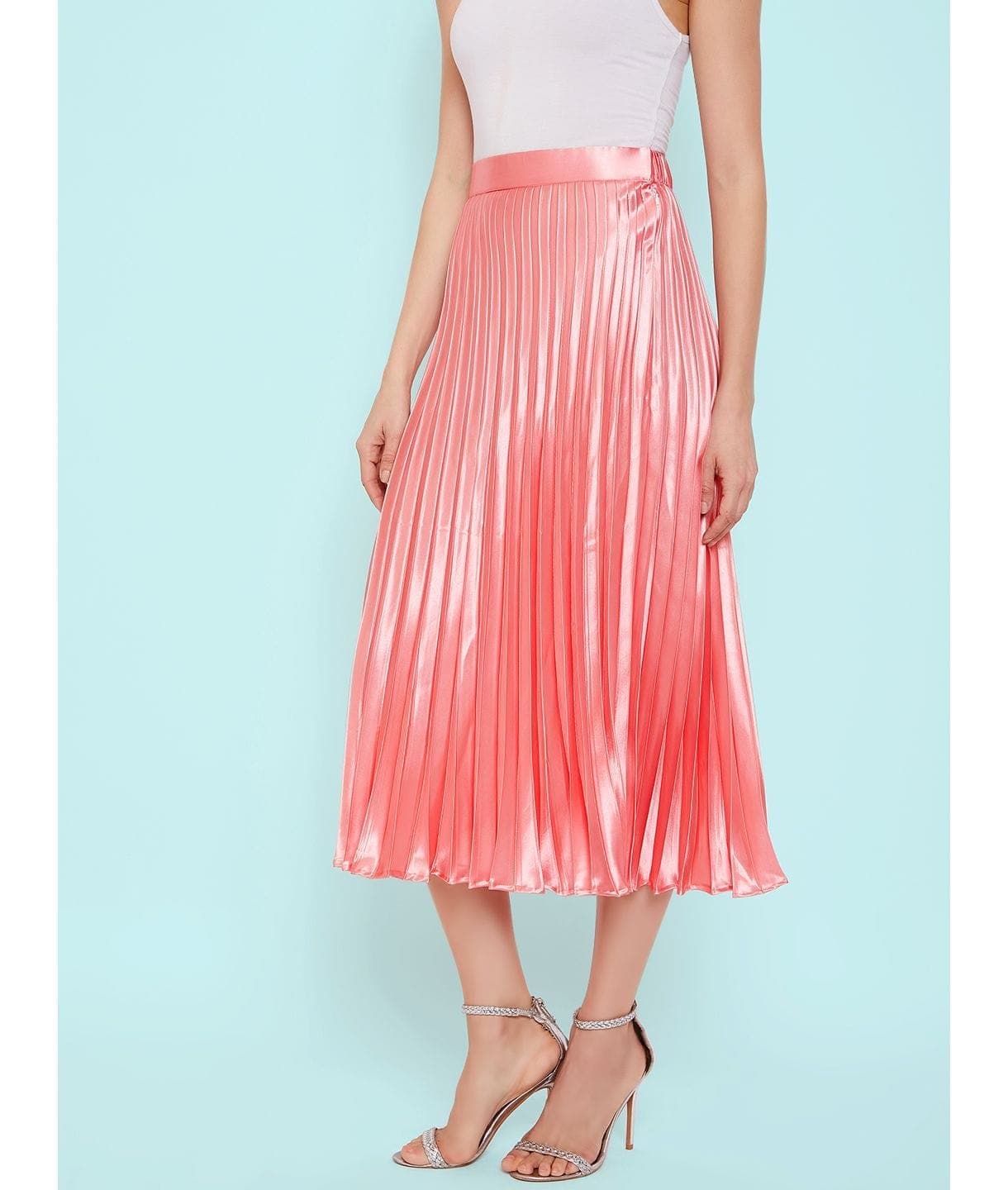 Pleated Midi Skirt - Uptownie