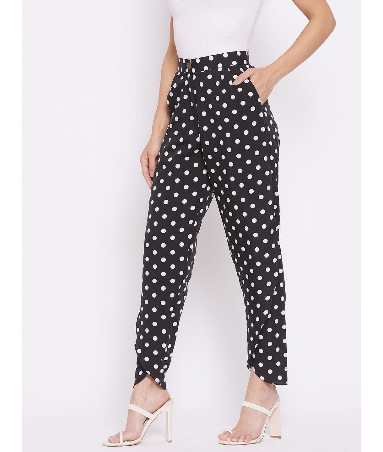 Adjustable Crepe Tulip Pants - Uptownie