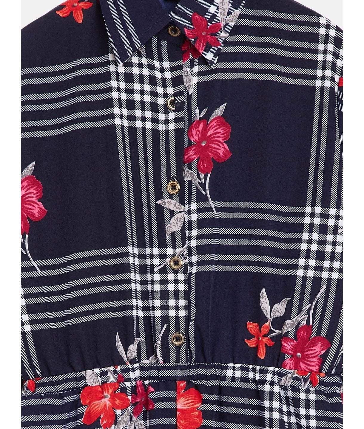 Floral Roll-up Jumpsuit for Girls - Uptownie