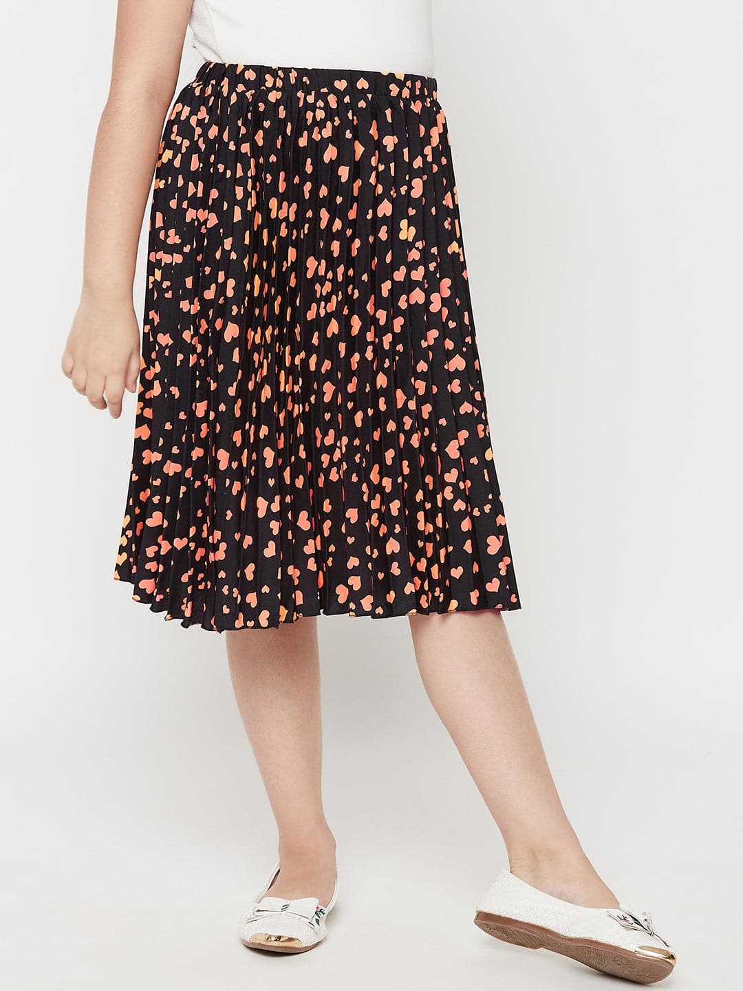 Printed Pleated Skirt for Girls - Uptownie