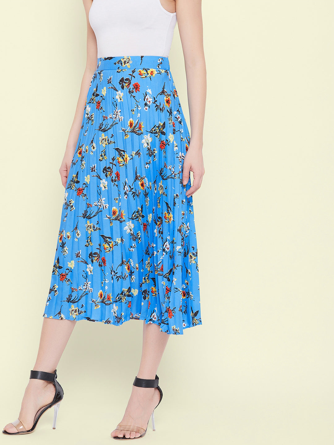 Pleated Midi Skirt - Uptownie