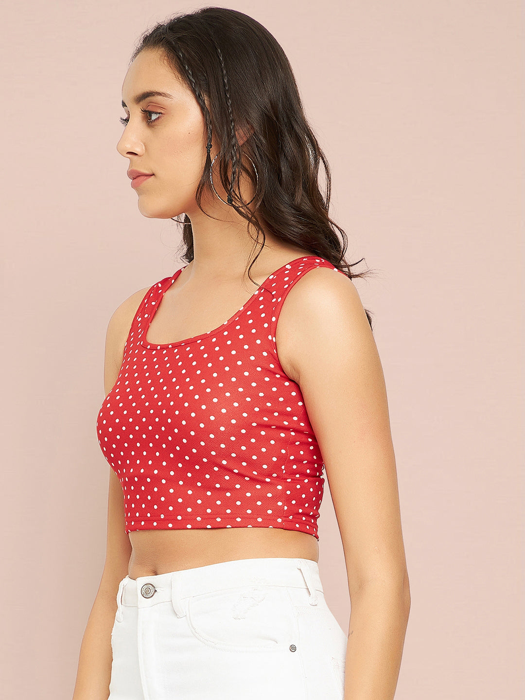 Cotton Stretchable Basic Round Neck Crop Top - Uptownie