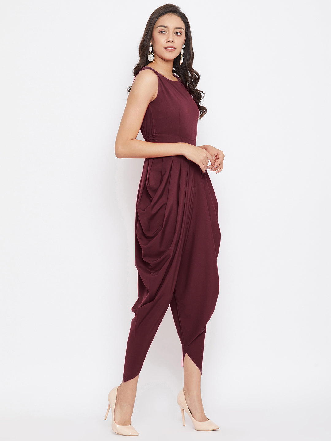 Elasticated Ethnic Dhoti Jumpsuit - Uptownie