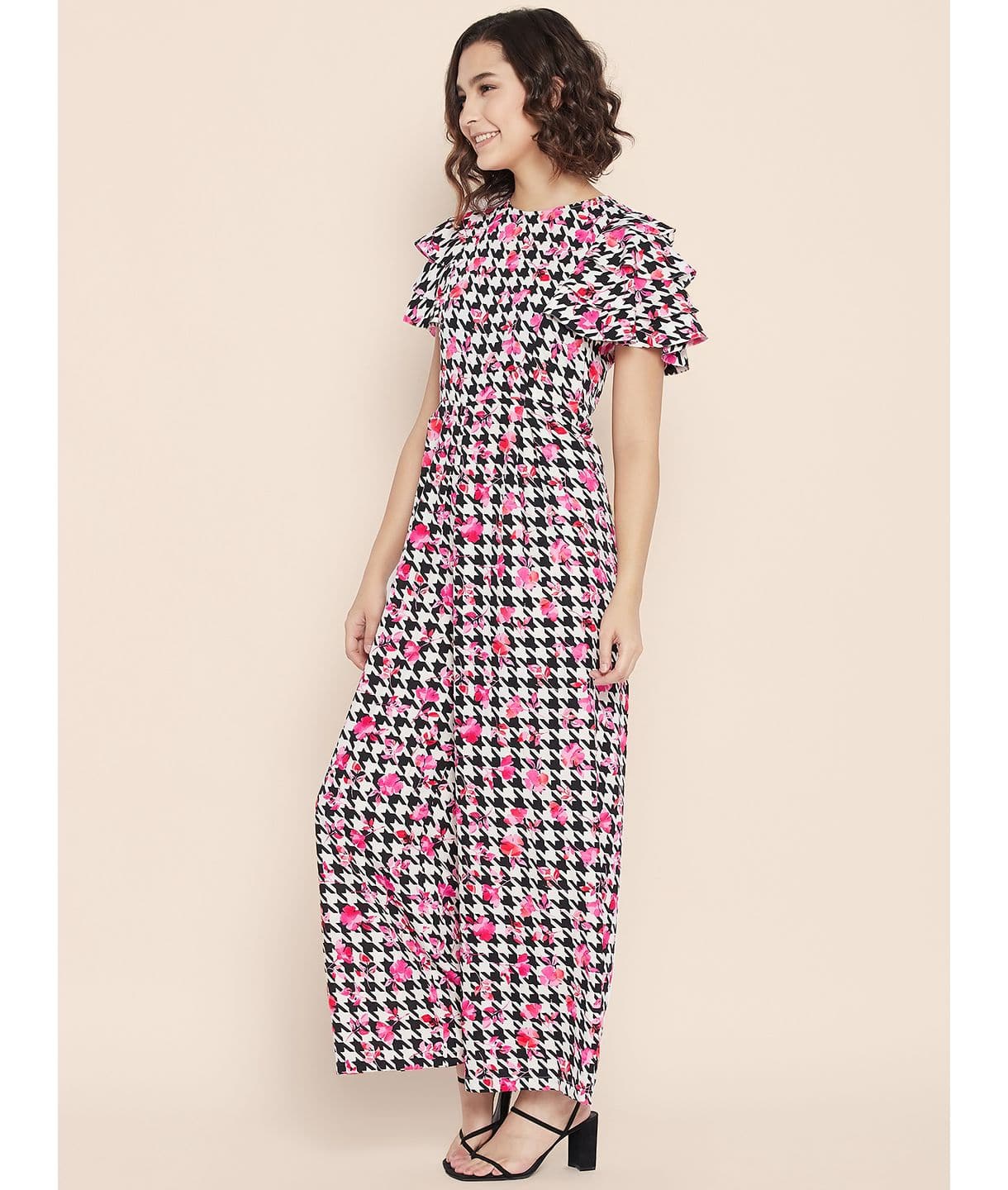 Relaxed Fit Ruffled Sleeve Jumpsuit - Uptownie