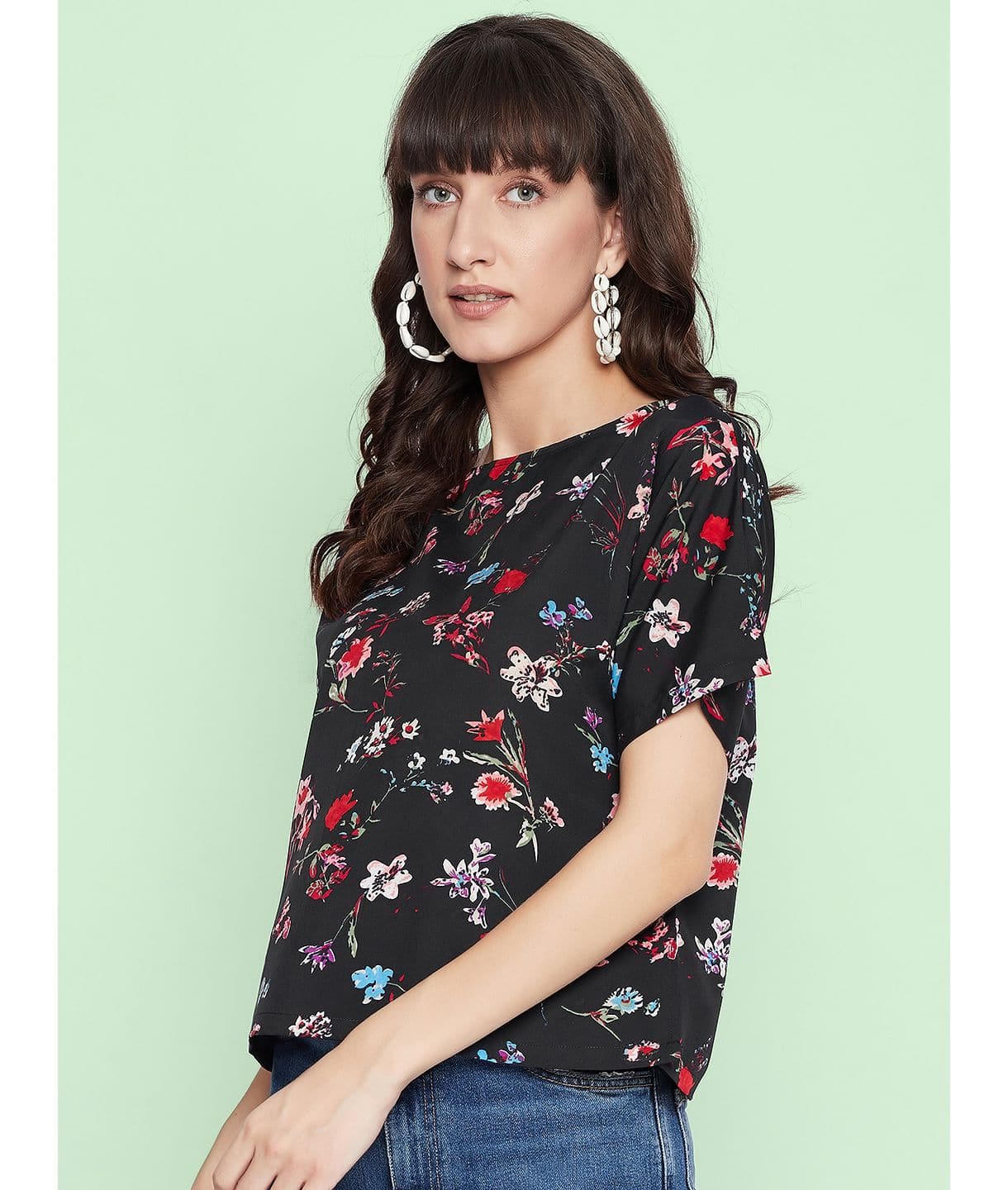 Plus Printed Boxy Top - Uptownie